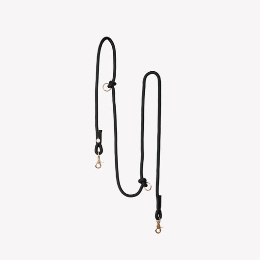 'Black' - Hands Free Braided Leash FURLOU