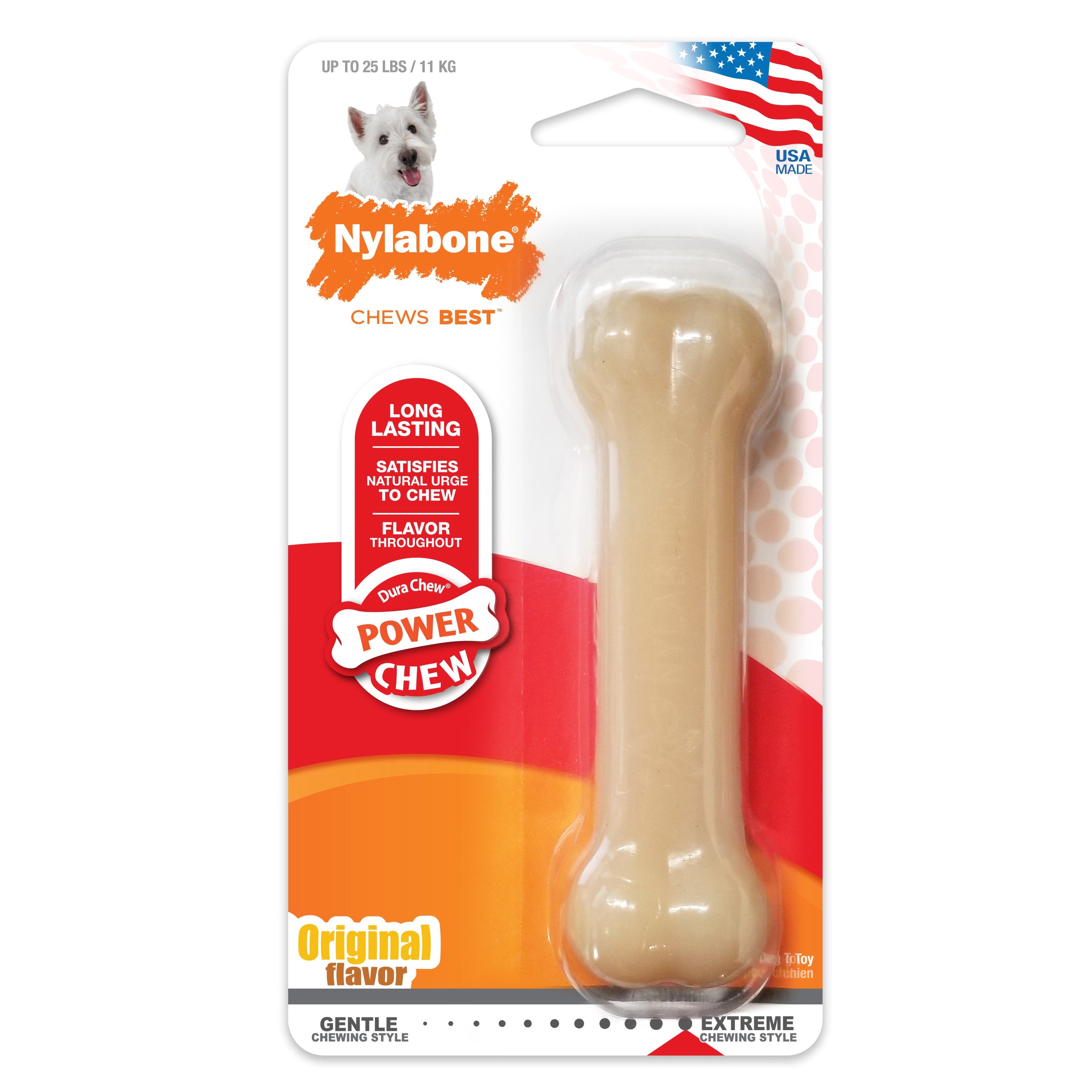Nylabone Power Chew Dog Toy Original, 1ea/SMall/Regular Up To 25 Ibs. 1 ct