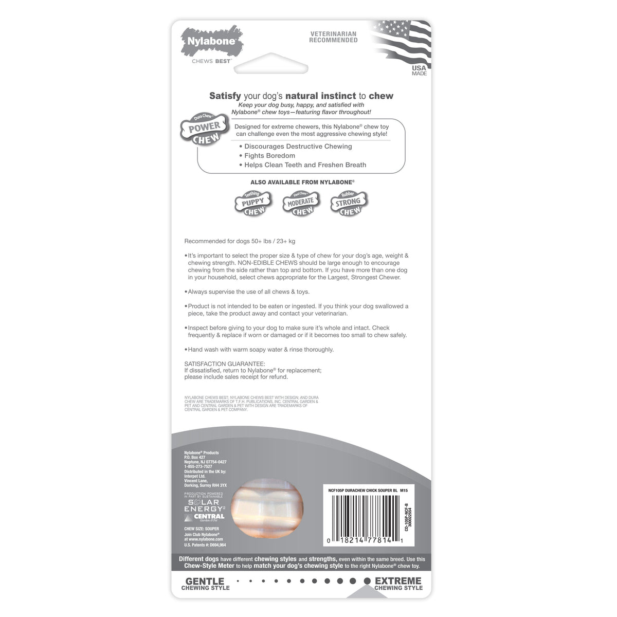 Nylabone DuraChew Textured Chicken Blister Card Souper