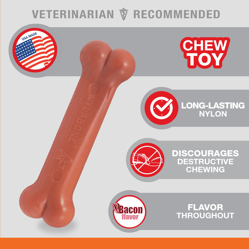 Nylabone Power Chew Dog Toy Bacon, 1ea/SMall/Regular Up To 25 Ibs. 1 ct