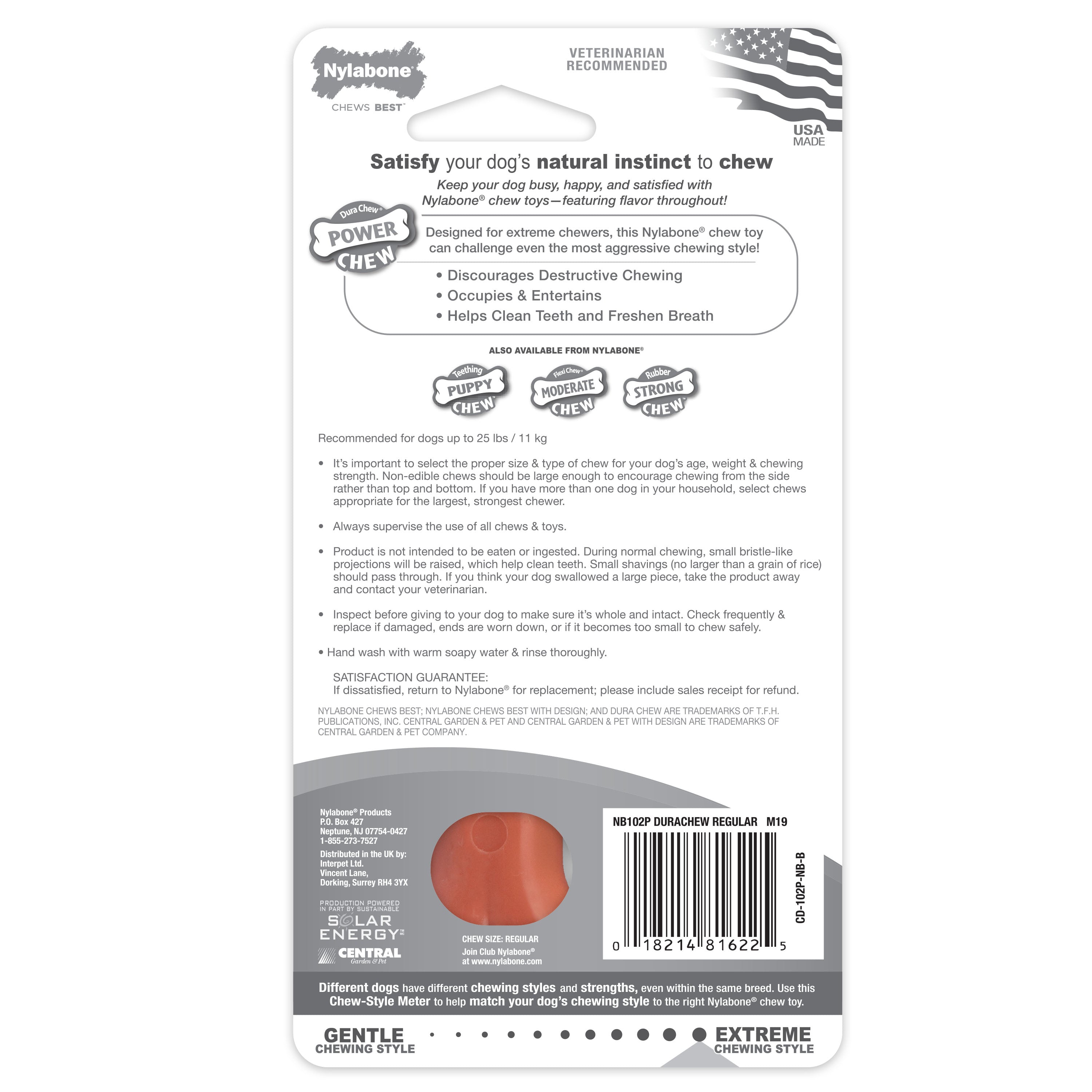 Nylabone Power Chew Dog Toy Bacon, 1ea/SMall/Regular Up To 25 Ibs. 1 ct