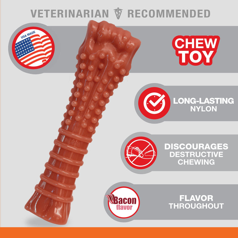 Nylabone Power Chew Dog Toy Bacon, 1ea/XL/Souper 50 Lbs. 1 ct