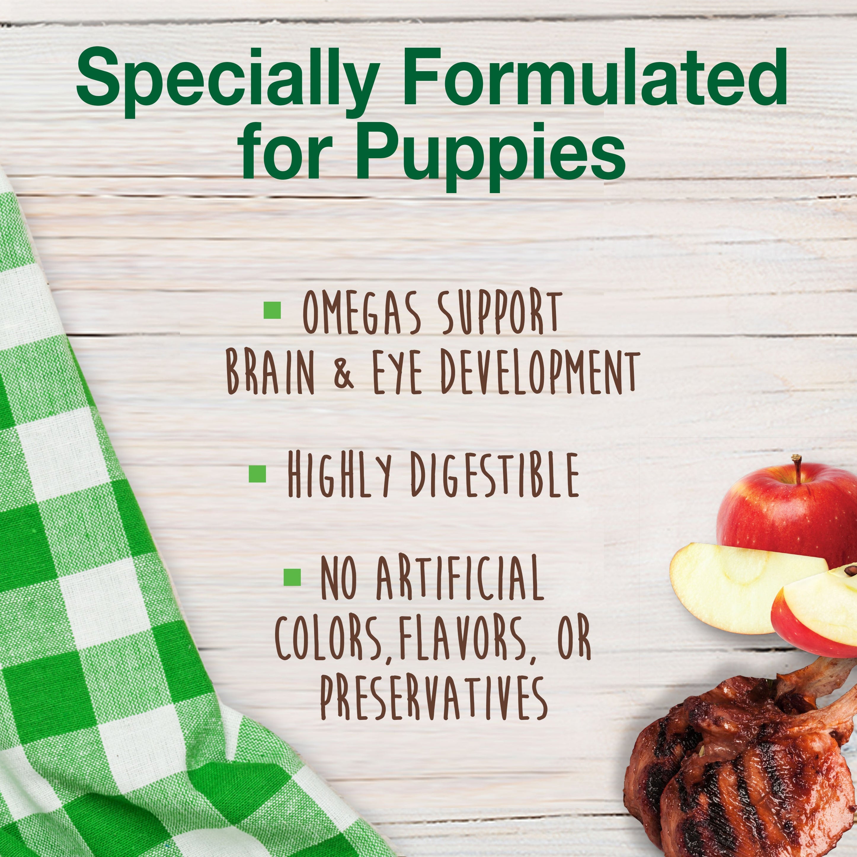 Nylabone Healthy Edibles Puppy AnimalShaped Lamb Apple Dog Chew Treats Lamb Apple, XS/Petite Up To 15 Lbs. 4 ct