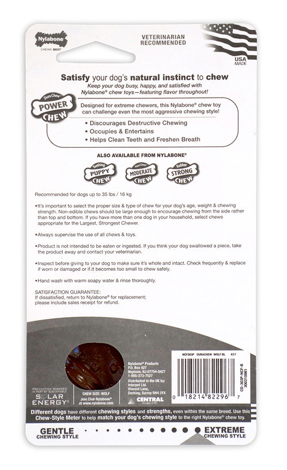 Nylabone DuraChew Textured Chicken Blister Card Wolf