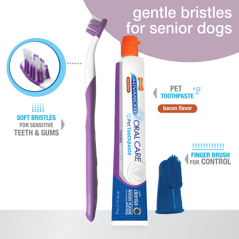 Nylabone Advanced Oral Care Senior Dog Dental Kit Small Dog