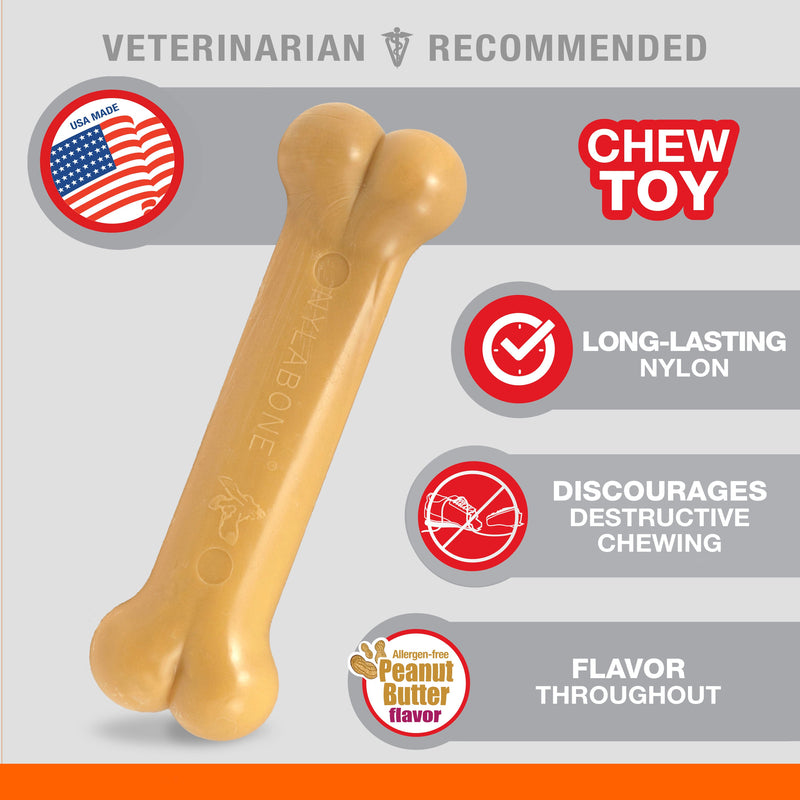 Nylabone Power Chew Dog Toy Peanut Butter, 1ea/SMall/Regular Up To 25 Ibs. 1 ct