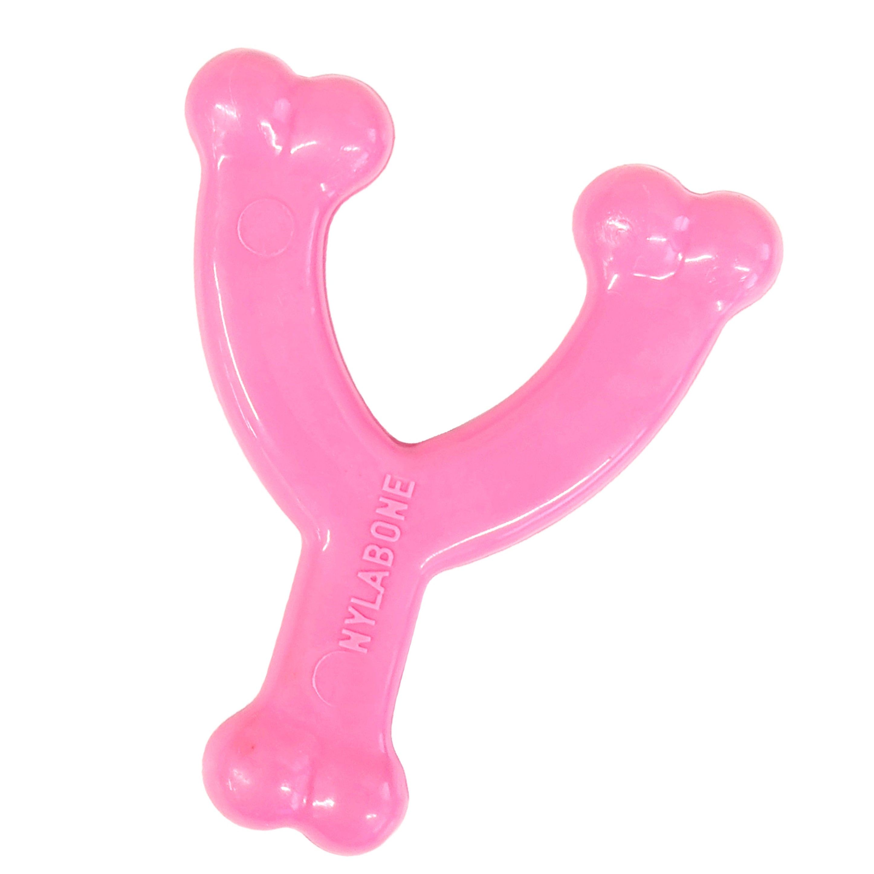 Nylabone Puppy Chew Toy Wishbone Chicken, Pink, 1ea/XS/Petite Up To 15 Lbs. 1 ct