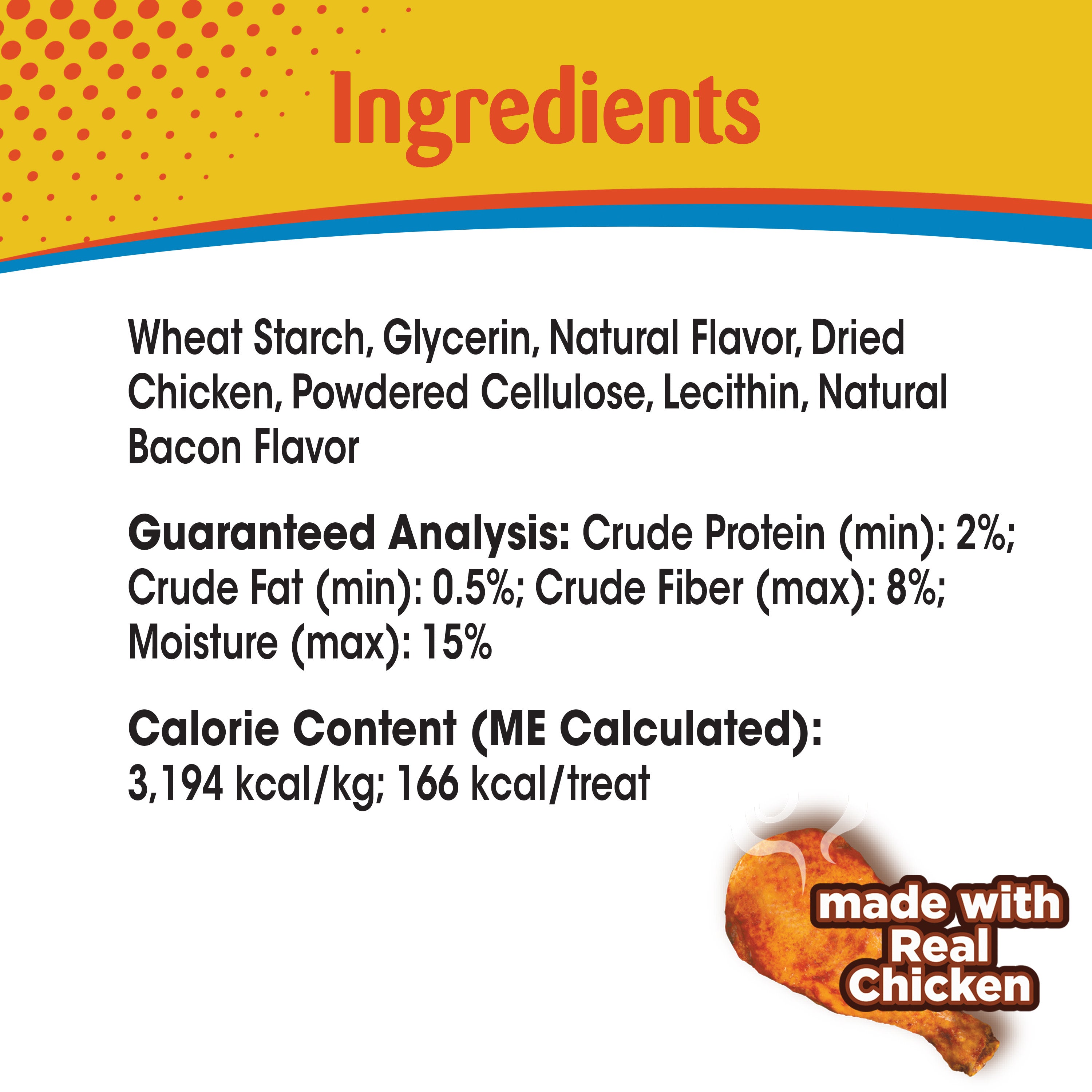Nylabone Natural Nubz Chicken Dog Treats Chicken, 1ea/Large 30 Lbs. 2 ct