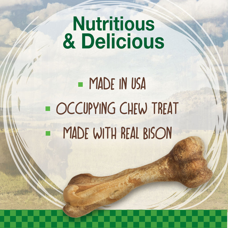 Nylabone Healthy Edibles WILD AllNatural Long Lasting Chew Treats Bison, 1ea/Large/Giant Up To 50 Lbs. 1 ct