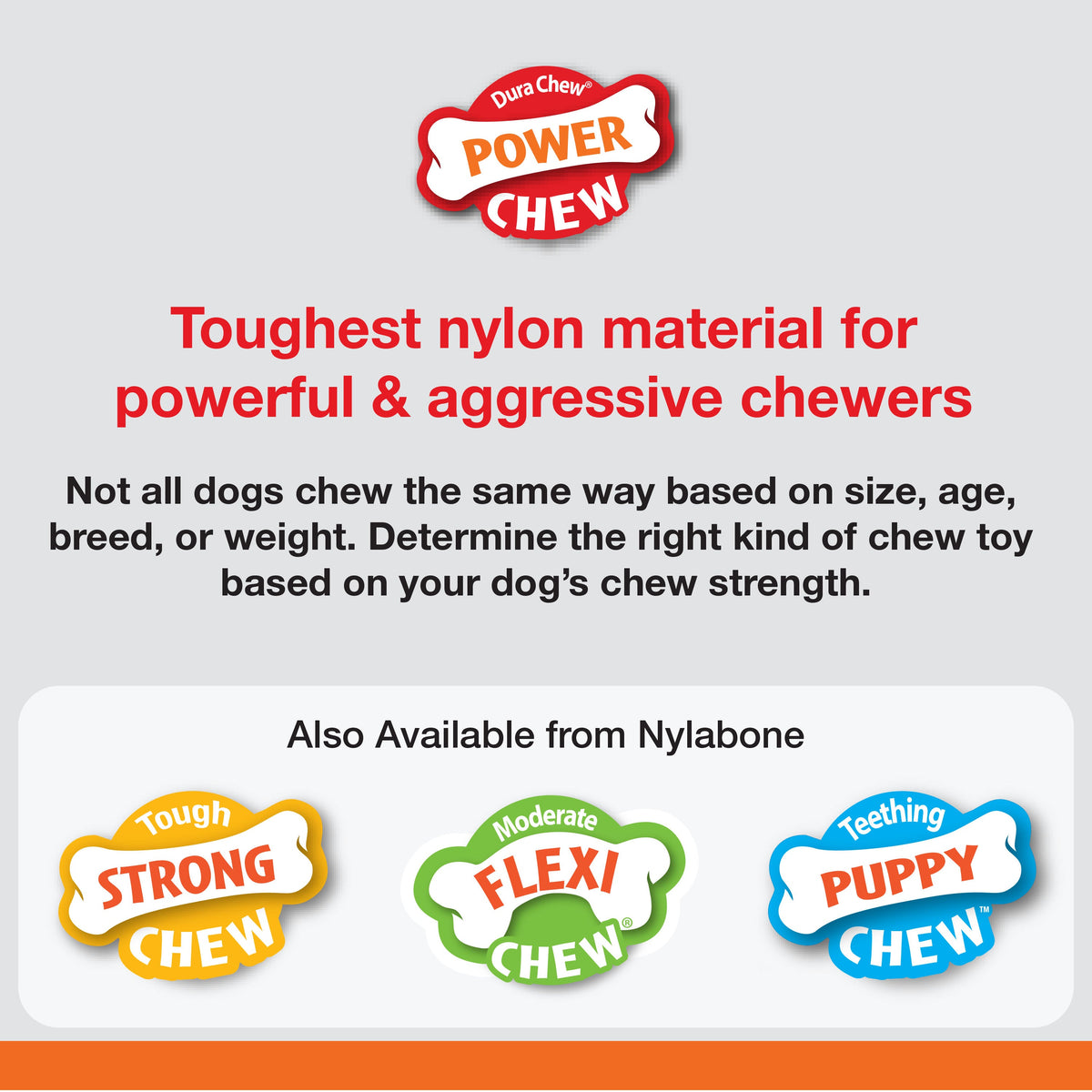 Nylabone Dura Chew Power Chew Meaty Rib Alternative Dog Chew Toy Beef