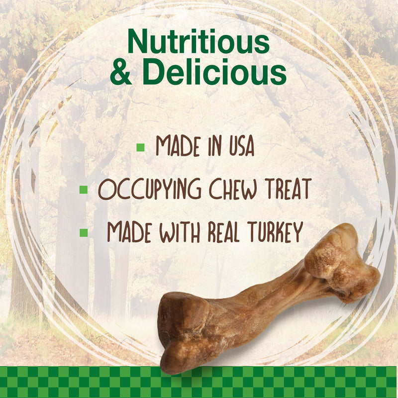 Nylabone Healthy Edibles WILD AllNatural Long Lasting Puppy Chew Treats Turkey, 1ea/SMall/Regular Up To 25 Ibs. 4 ct