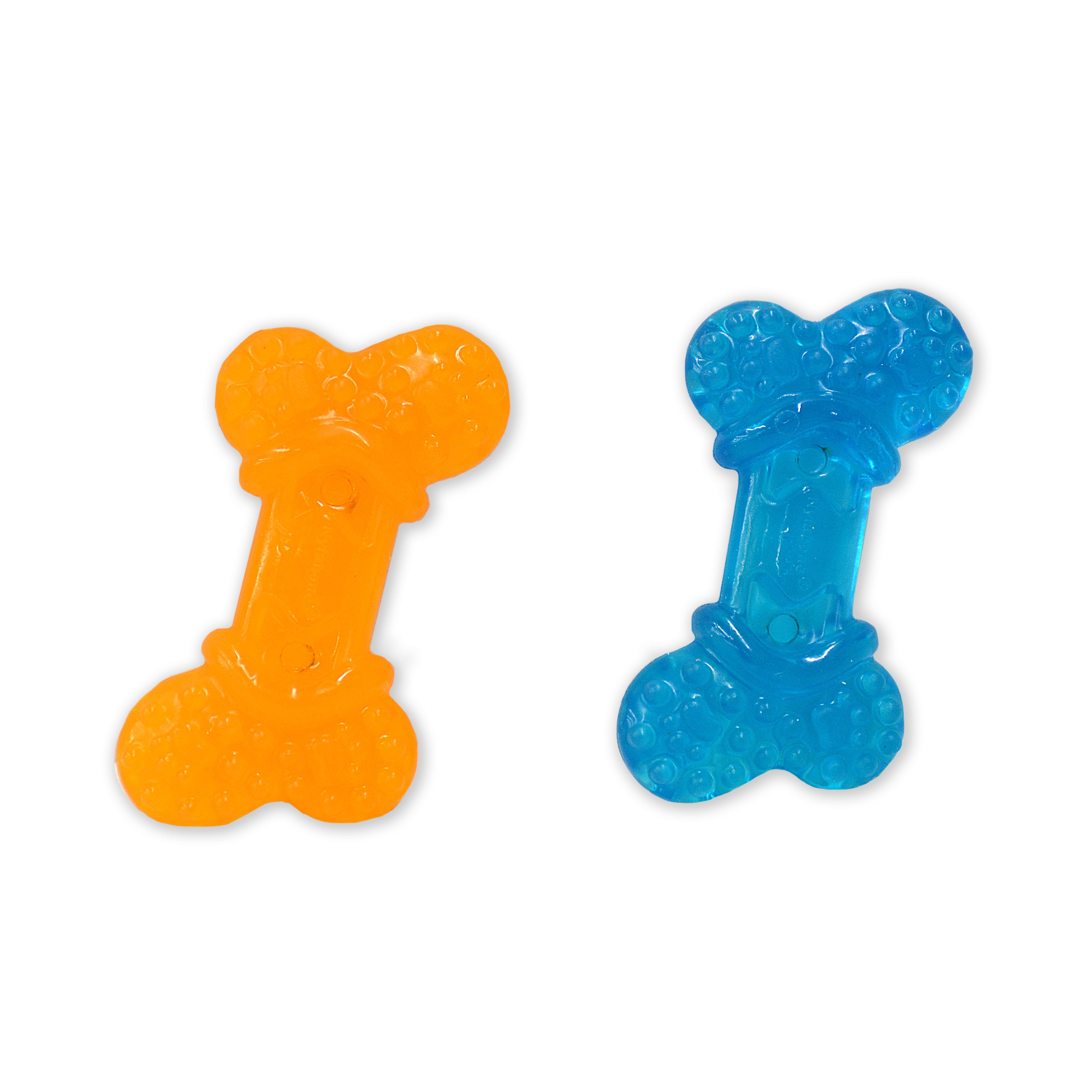 Nylabone Moderate Chew FlexiChew Bone Peanut Butter Bacon, Orange Blue, 1ea/XXS/Tiny Up To 8 Lbs. 2 ct