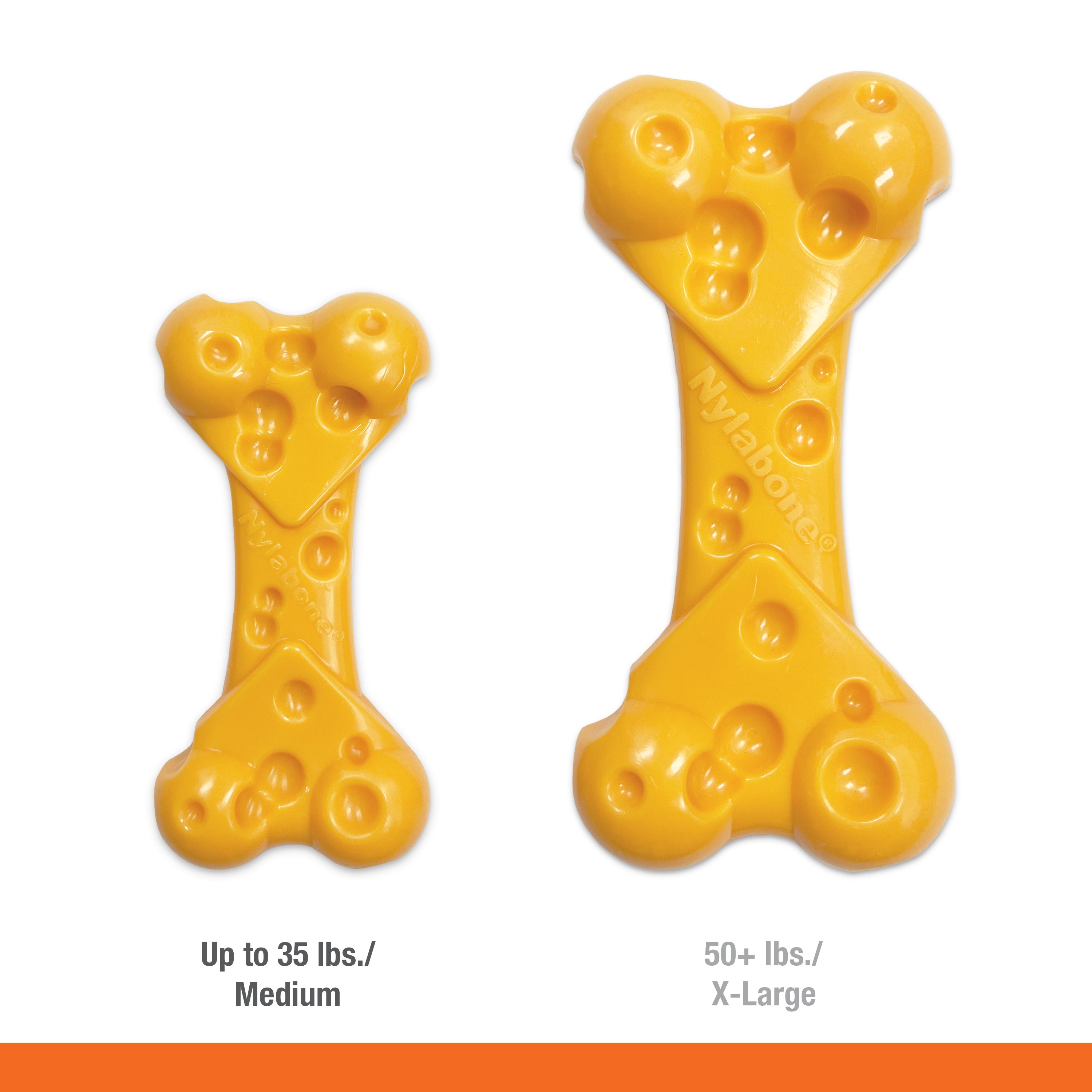 Nylabone Power Chew Cheese Dog Toy Cheese, 1ea/Medium/Wolf Up To 35 Lbs. 1 ct