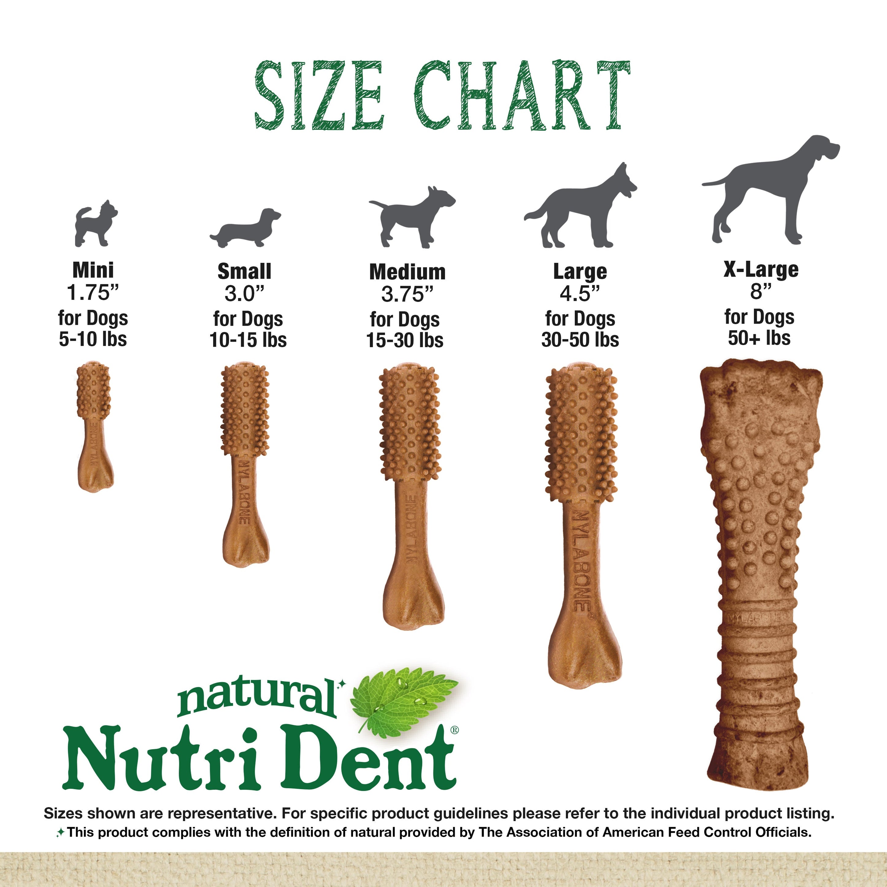 Nylabone Nutri Dent Filet Mignon Dog Dental Chews Filet Mignon Medium - 15 Lbs. To 30 lb (20 ct)