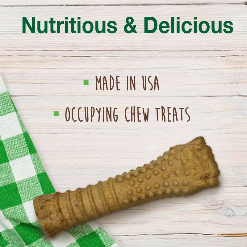 Nylabone Healthy Edibles AllNatural Long Lasting Chew Treats 1 Count, Peanut Butter, 1ea/XL/Souper 50 Lbs. 1 ct