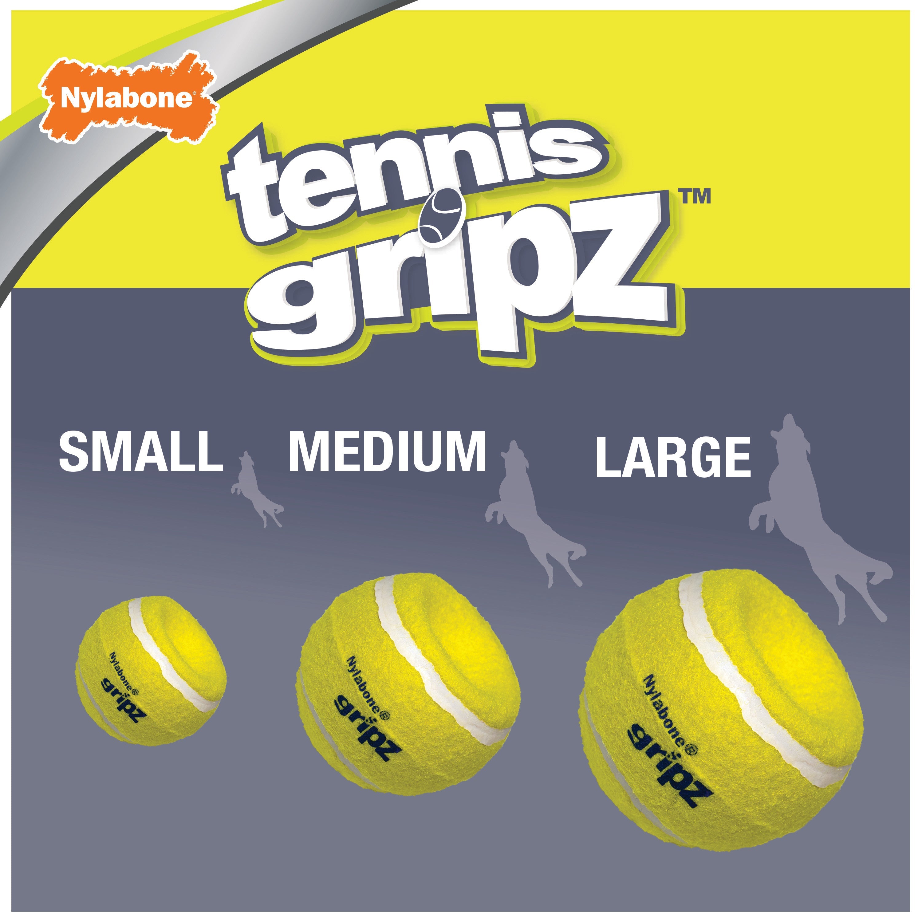 Nylabone Power Play Dog Tennis Ball Gripz 1 Count 1ea/Large