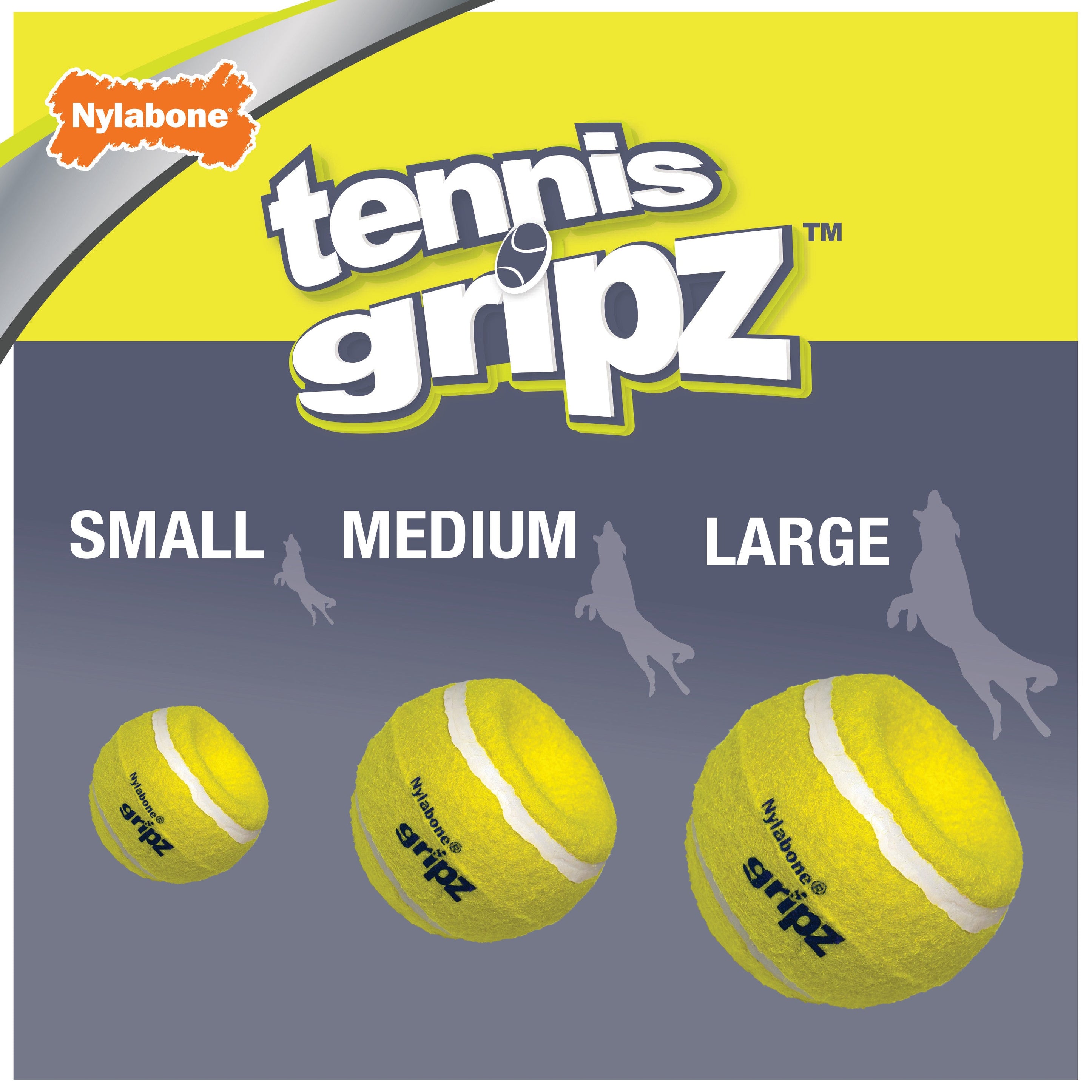 Nylabone Power Play Dog Tennis Ball Gripz 1 Count 1ea/Large