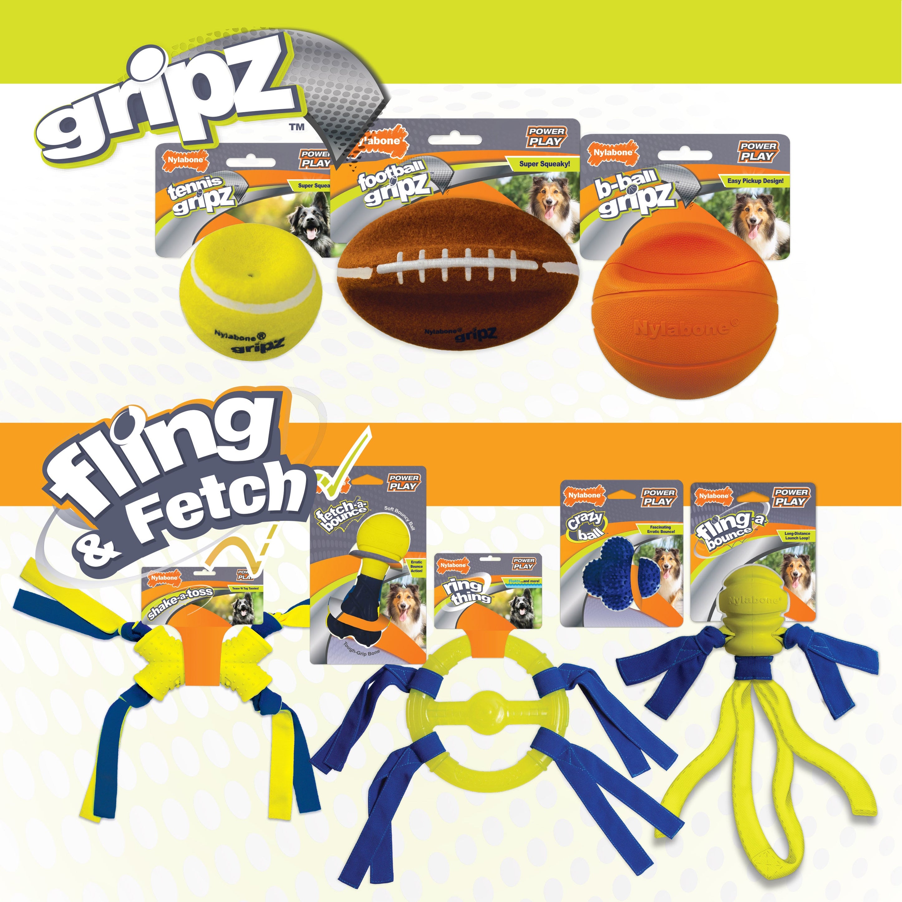 Nylabone Power Play Tennis Gripz Tennis Balls for Dogs 1ea/SMall/Regular Up To 25 Ibs. 1 ct
