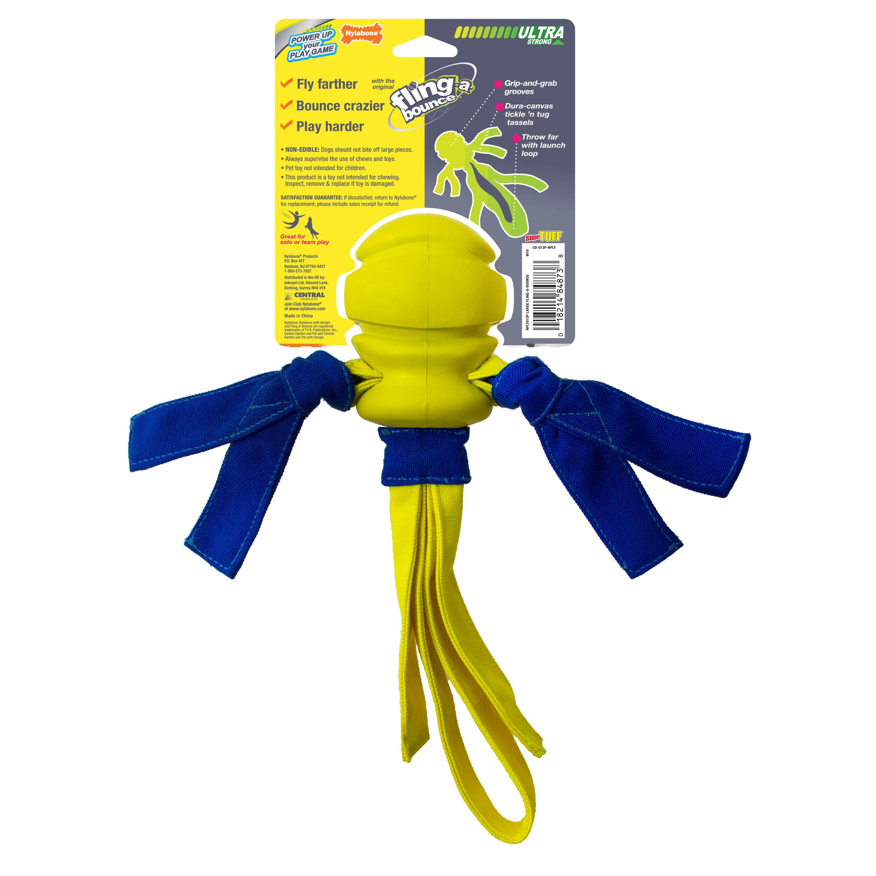 Nylabone Power Play FlingaBounce Interactive Dog Toy 1ea/Large/Giant Up To 50 Lbs. 1 ct