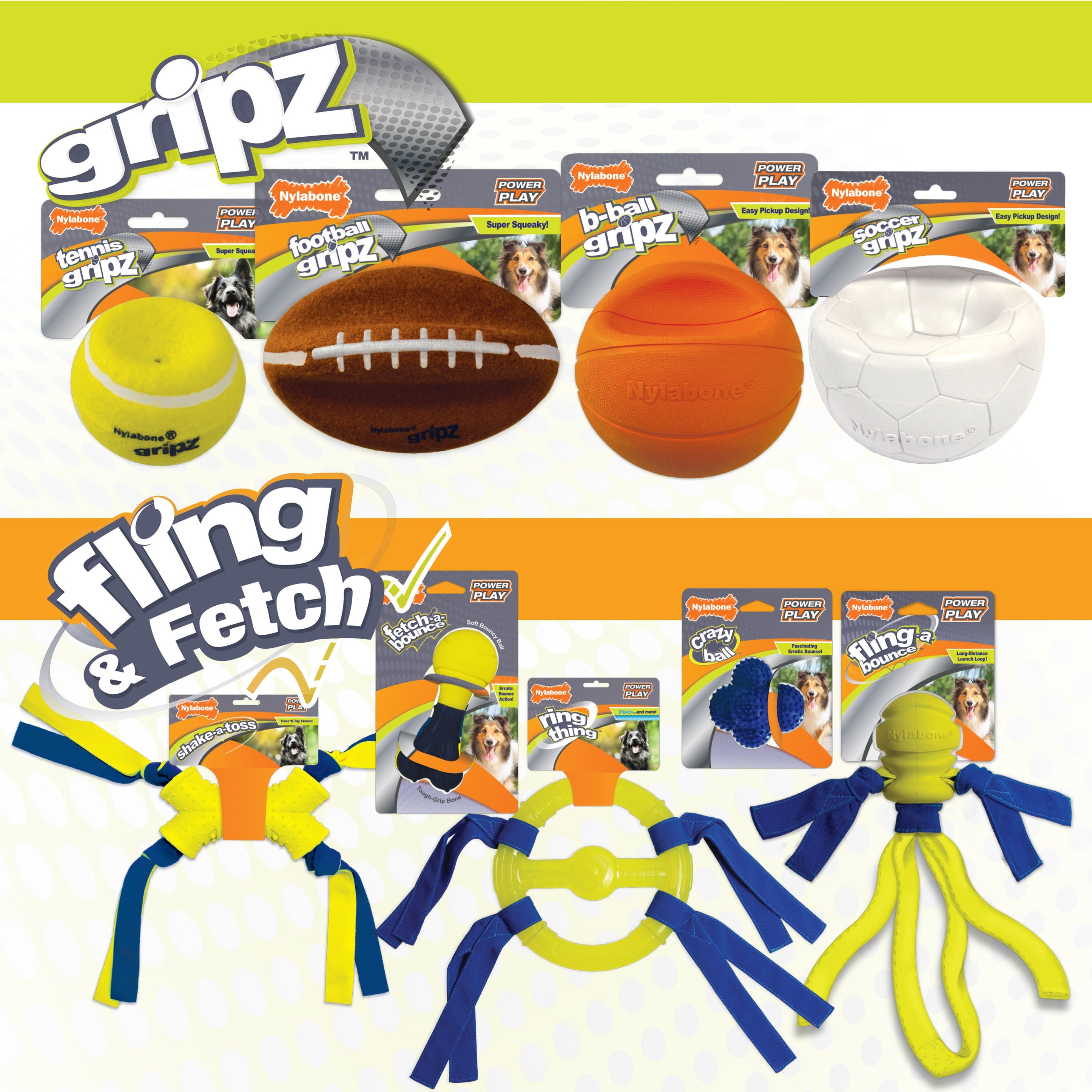 Nylabone Power Play FlingaBounce Interactive Dog Toy 1ea/Large/Giant Up To 50 Lbs. 1 ct