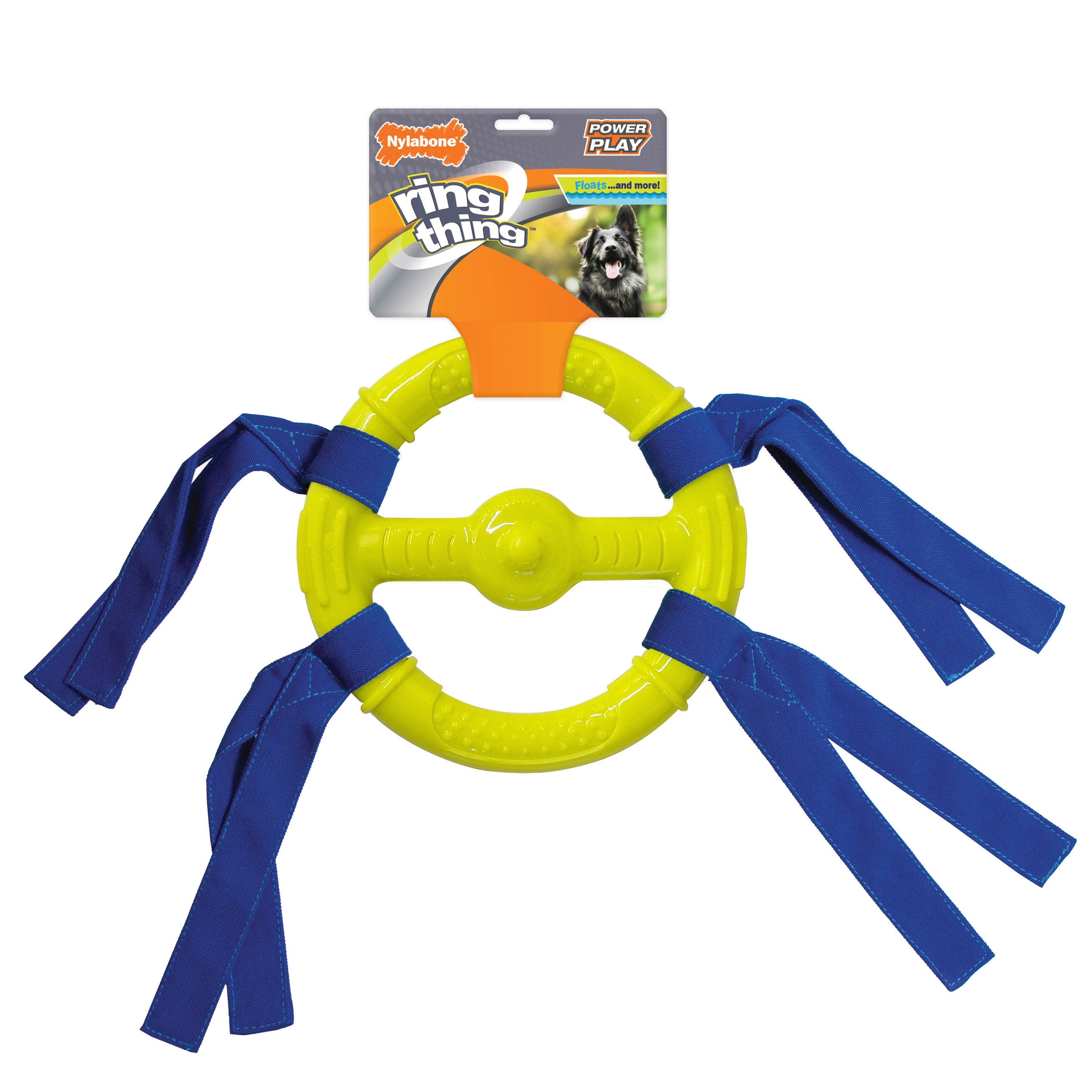 Nylabone Power Play Ring Thing Floatable Dog Toy 1ea/Medium/Wolf Up To 35 Lbs. 1 ct