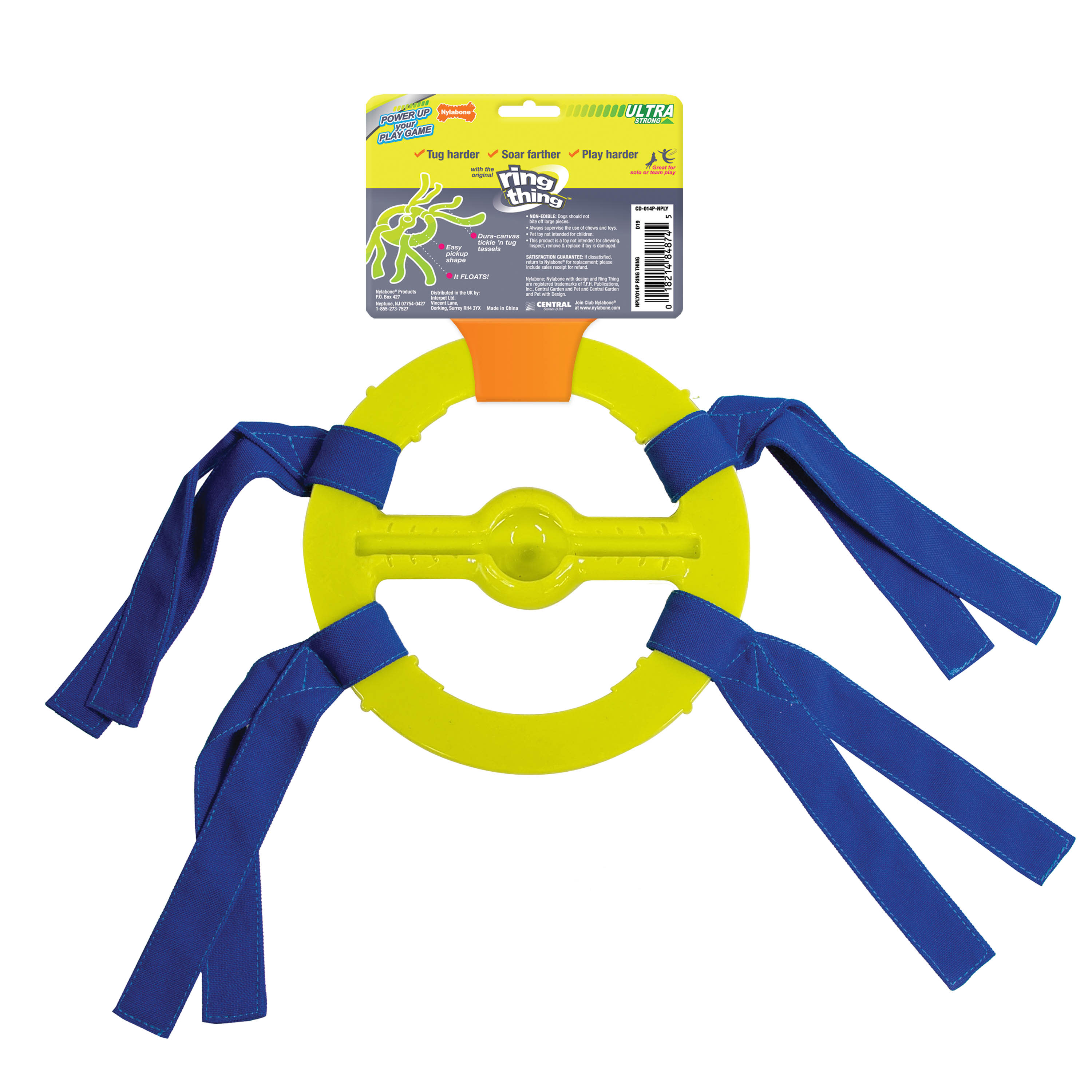 Nylabone Power Play Ring Thing Floatable Dog Toy 1ea/Medium/Wolf Up To 35 Lbs. 1 ct
