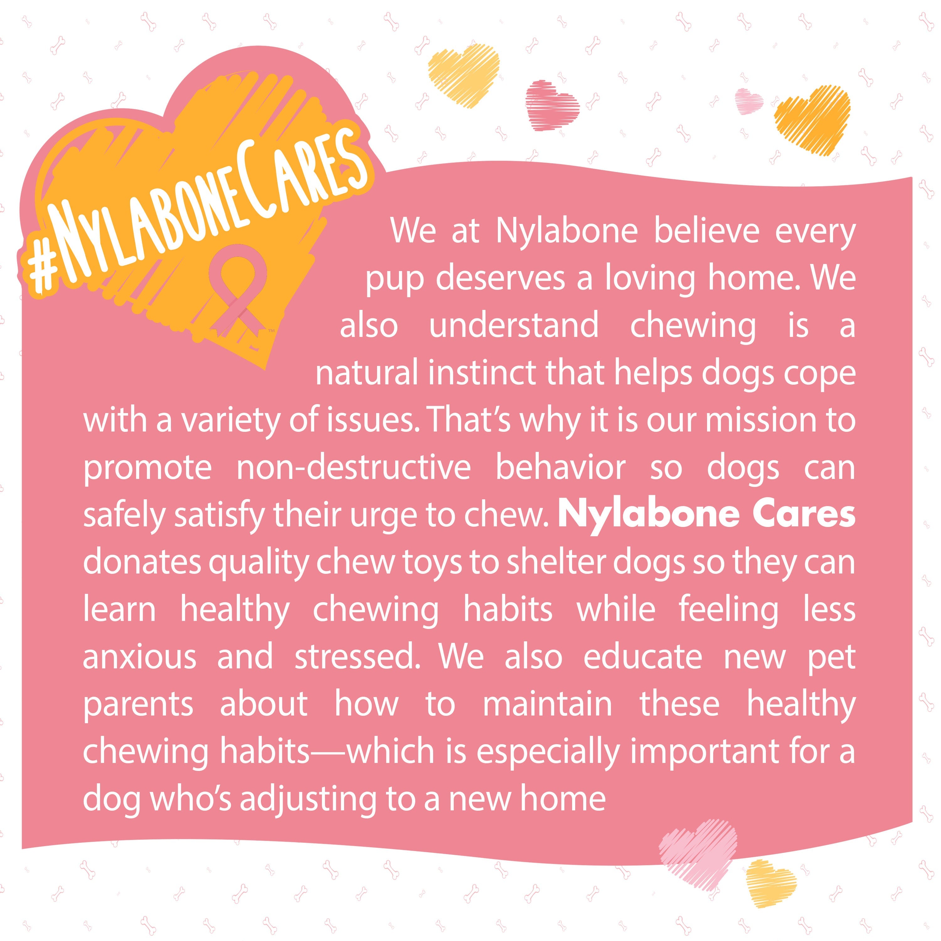 Nylabone Power Chew Breast Cancer Awareness Pink Souper Bone Dog Chew Toy Chicken, 1ea/XL/Souper 50 Lbs. 1 ct