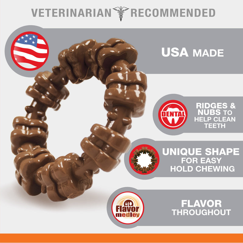 Nylabone Power Chew Textured Dog Ring Toy Flavor Medley, 1ea/SMall/Regular Up To 25 Ibs. 1 ct