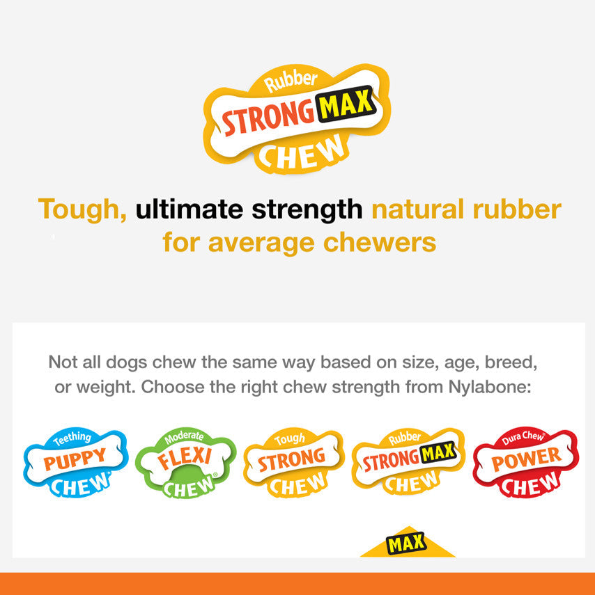 Nylabone Strong Chew Ring Braided Chew Toy for Dogs Beef Wolf - Up to 35 lbs.