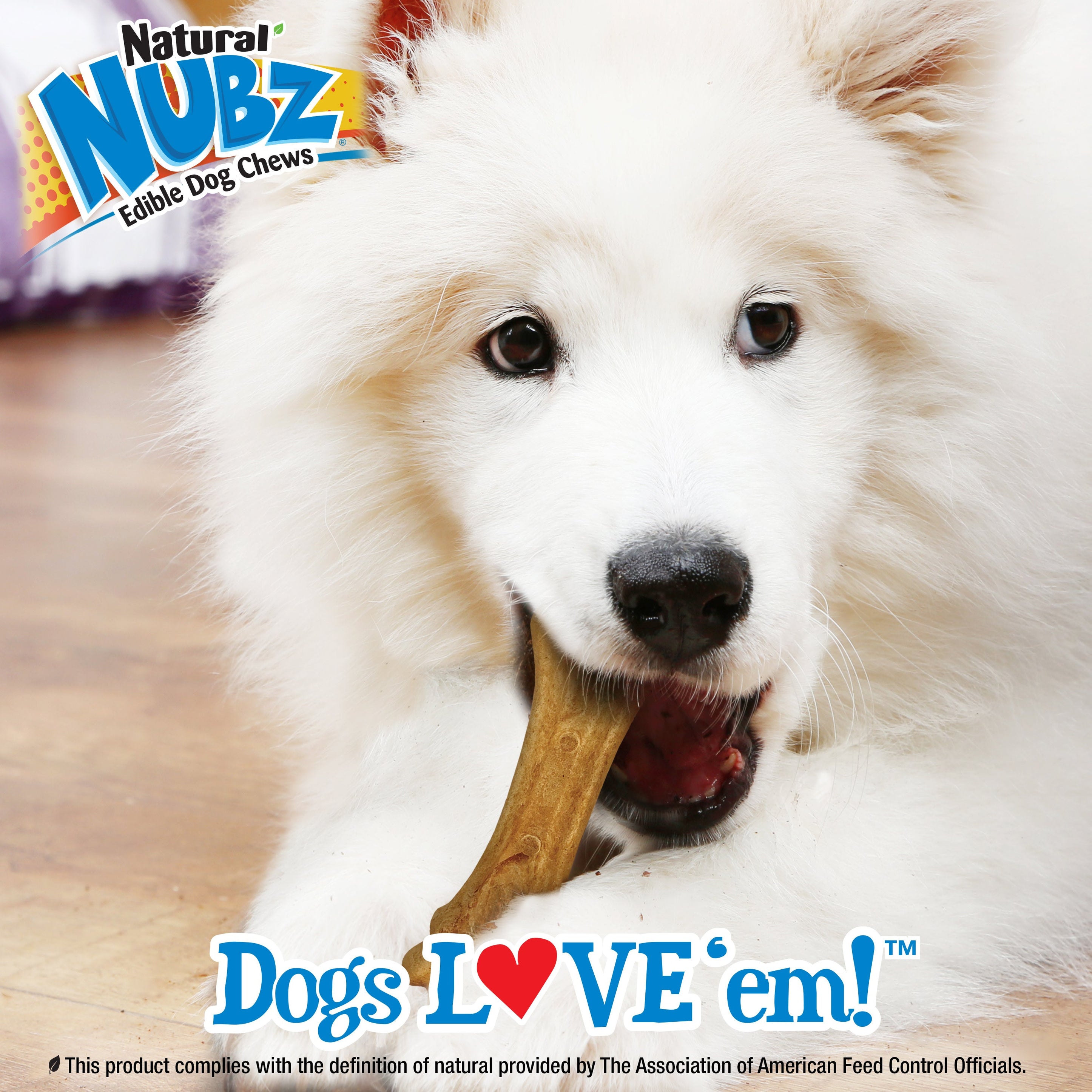 Nylabone Natural Nubz Dog Treats, AllergenFree Peanut Butter Peanut Butter, Jumbo Up To 50 Lbs. 2 ct