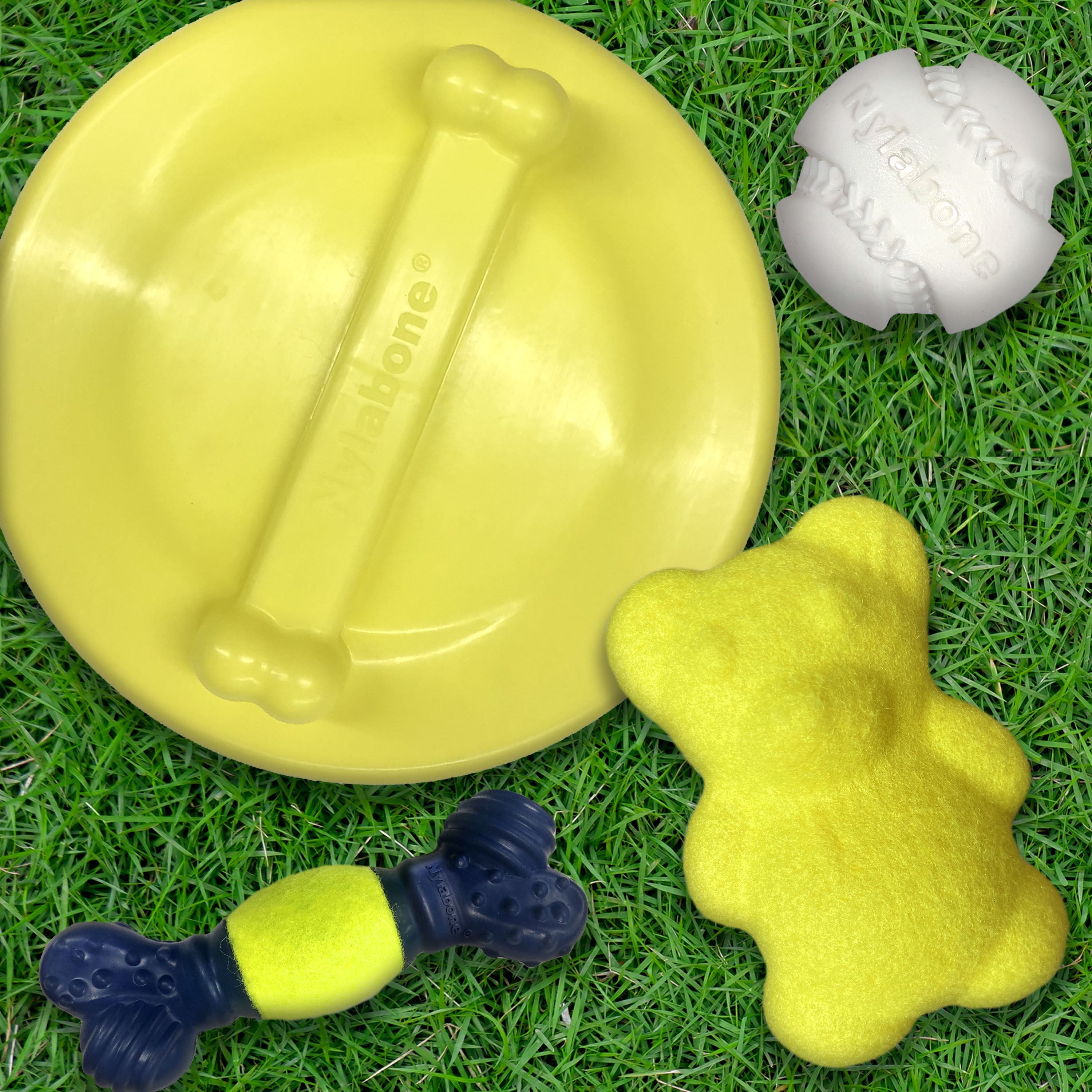 Nylabone Power Play Dog Baseball Gripz 1ea/Medium/Wolf Up To 35 Lbs. 1 ct