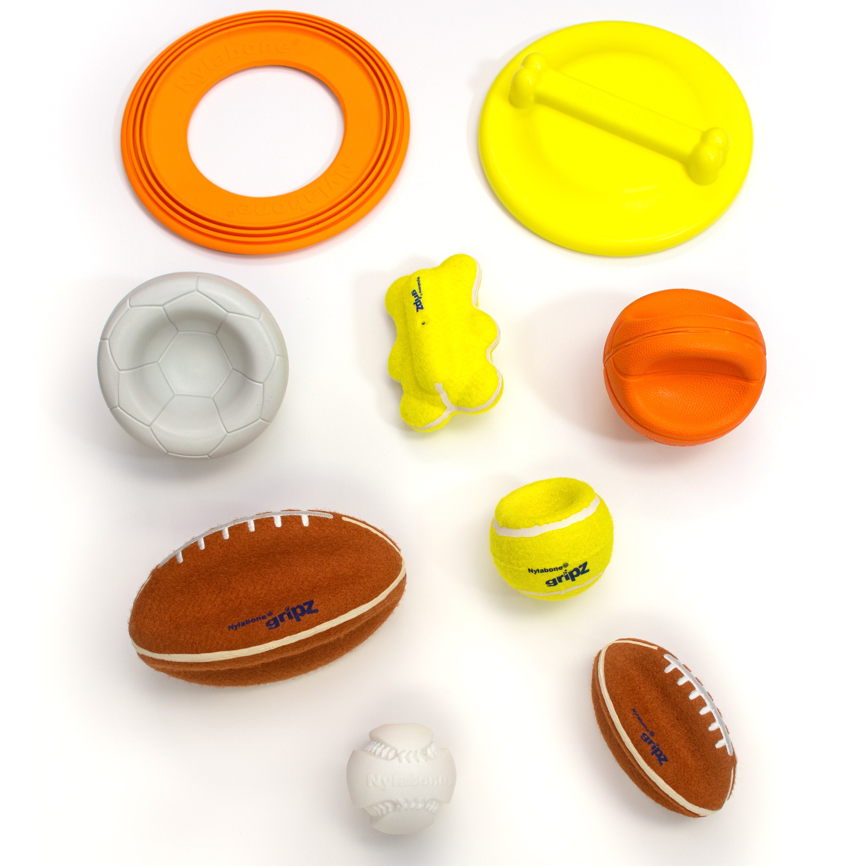 Nylabone Power Play Dog Baseball Gripz 1ea/Medium/Wolf Up To 35 Lbs. 1 ct