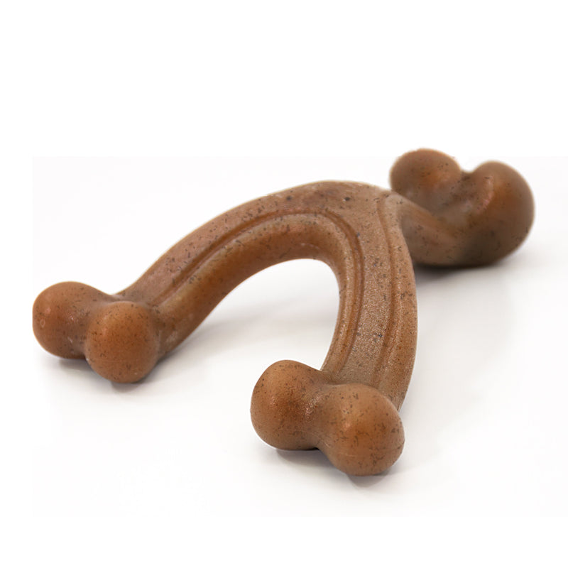 Nylabone Gourmet Style Strong Chew Wishbone Dog Toy Bacon Large/Giantá