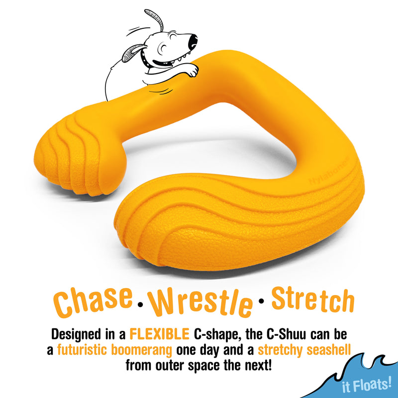 Nylabone Creative Play CShuu Dog Chase Toy Orange, 1ea/Large/Giant Up To 50 Lbs. 1 ct