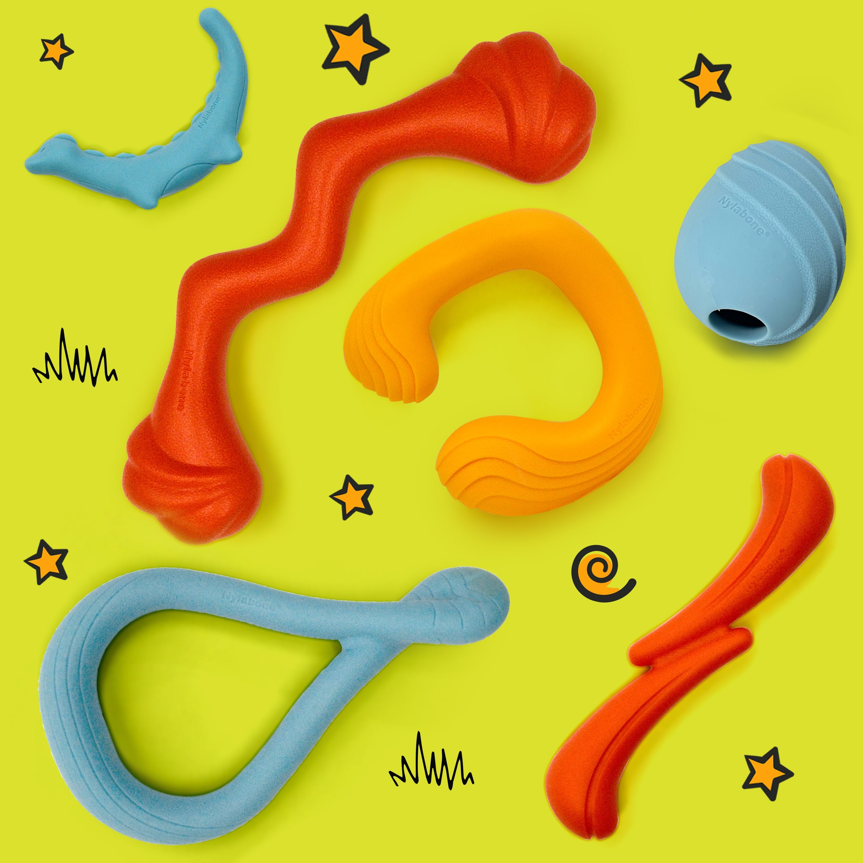 Nylabone Creative Play CShuu Dog Chase Toy Orange, 1ea/Large/Giant Up To 50 Lbs. 1 ct