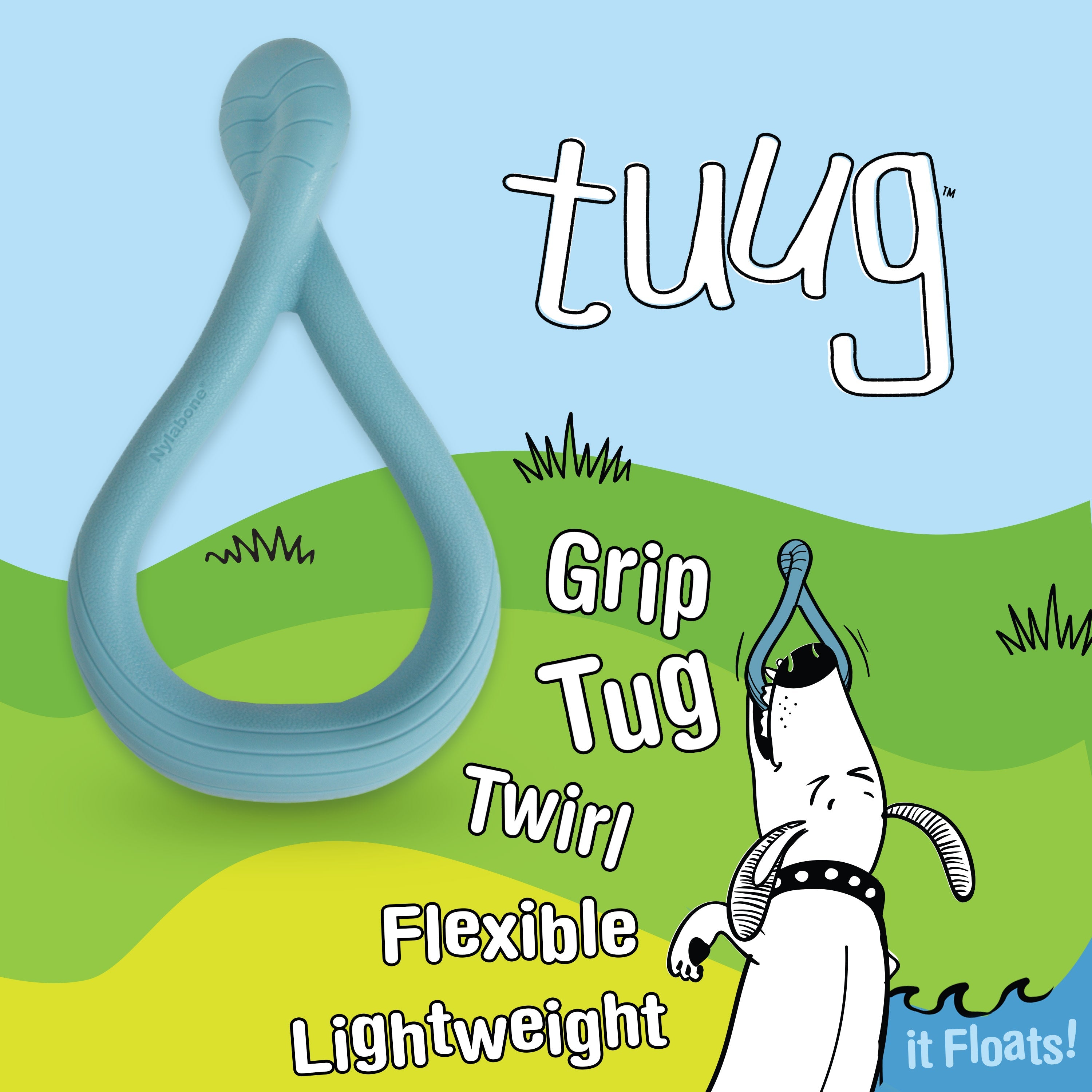 Nylabone Creative Play Tuug Dog Tug Toy Blue, 1ea/Large/Giant Up To 50 Lbs. 1 ct