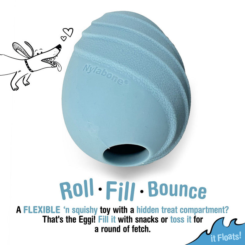 Nylabone Creative Play Eggi Dog Treat Toy Blue, 1ea/Large/Giant Up To 50 Lbs. 1 ct