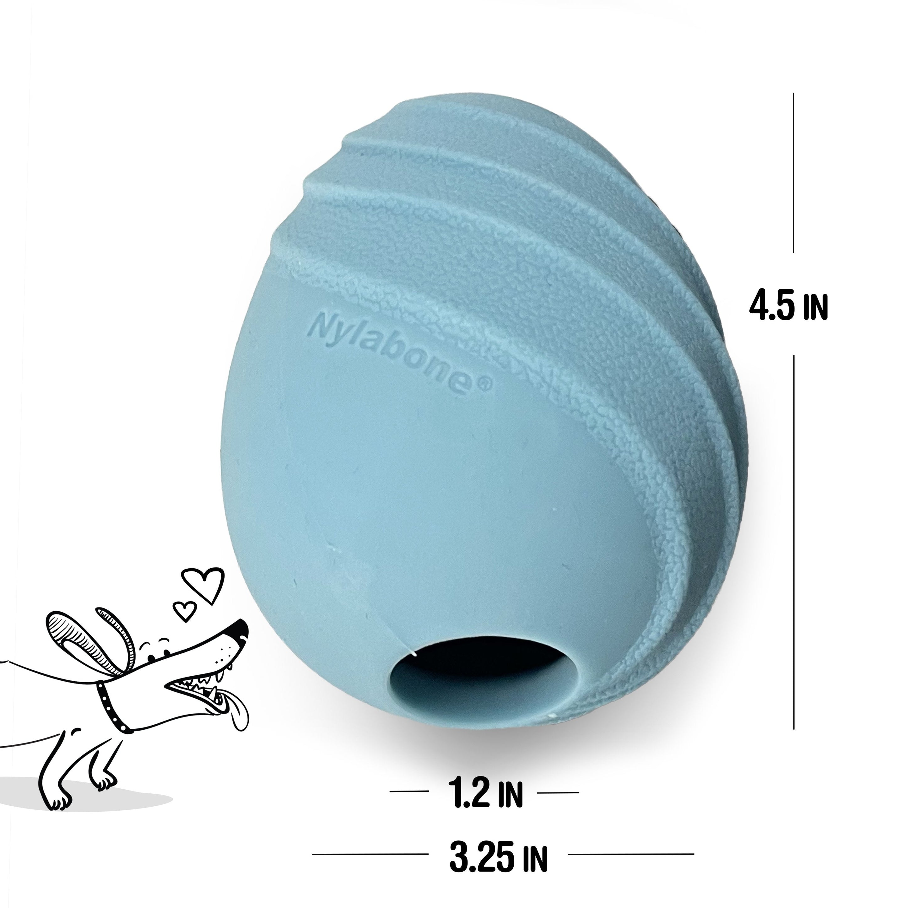 Nylabone Creative Play Eggi Dog Treat Toy Blue, 1ea/Large/Giant Up To 50 Lbs. 1 ct