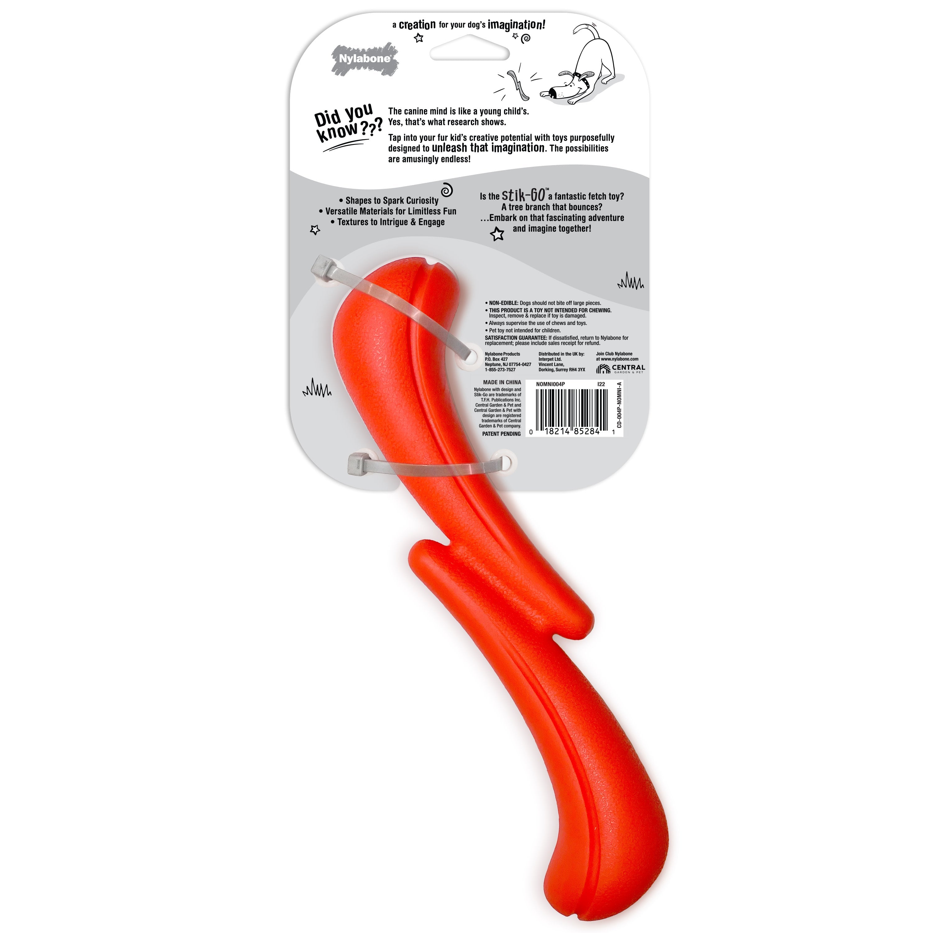 Nylabone Creative Play StikGO Dog Fetch Toy Red, 1ea/Large/Giant Up To 50 Lbs. 1 ct