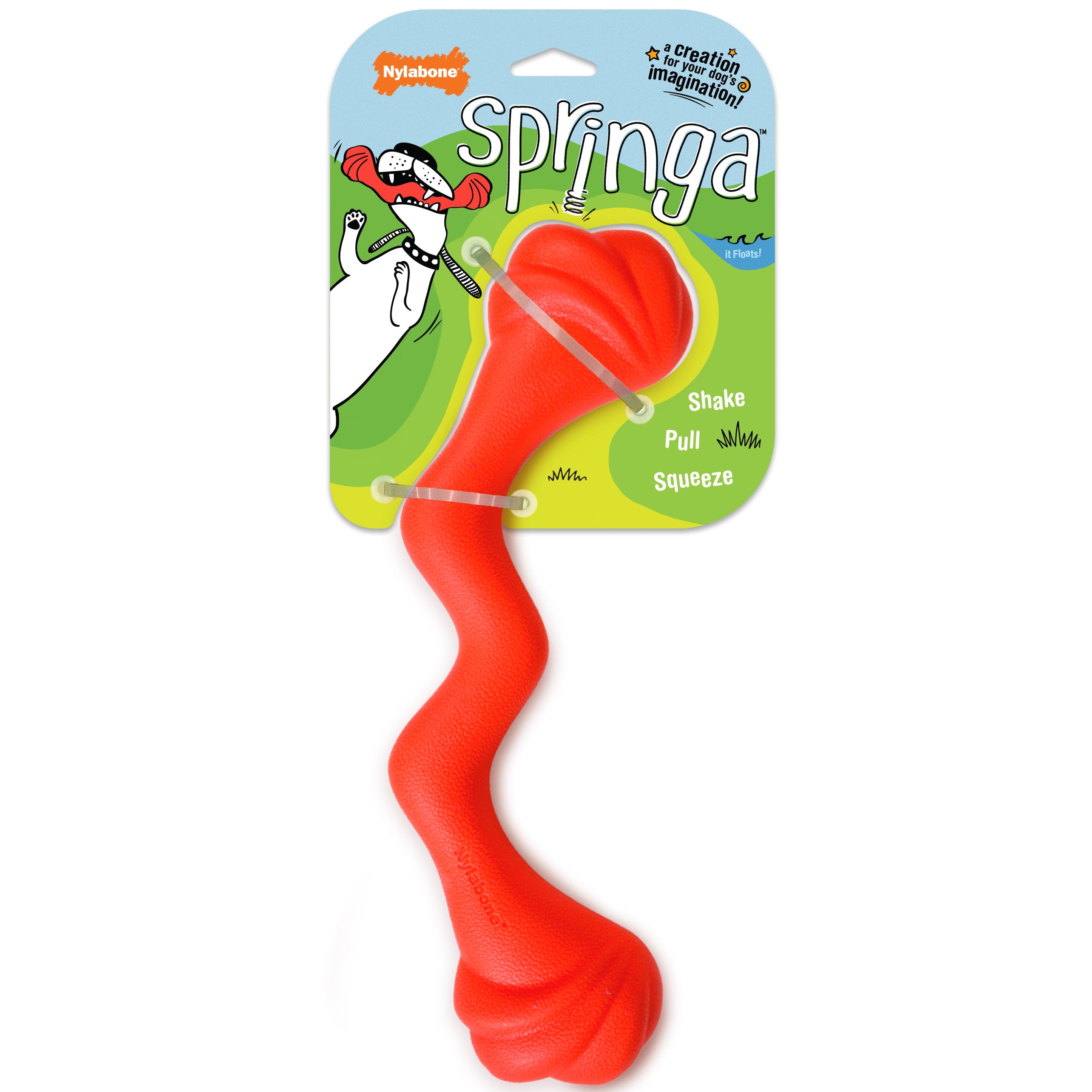 Nylabone Creative Play Springa Dog Pull Toy Red, 1ea/Large/Giant Up To 50 Lbs. 1 ct