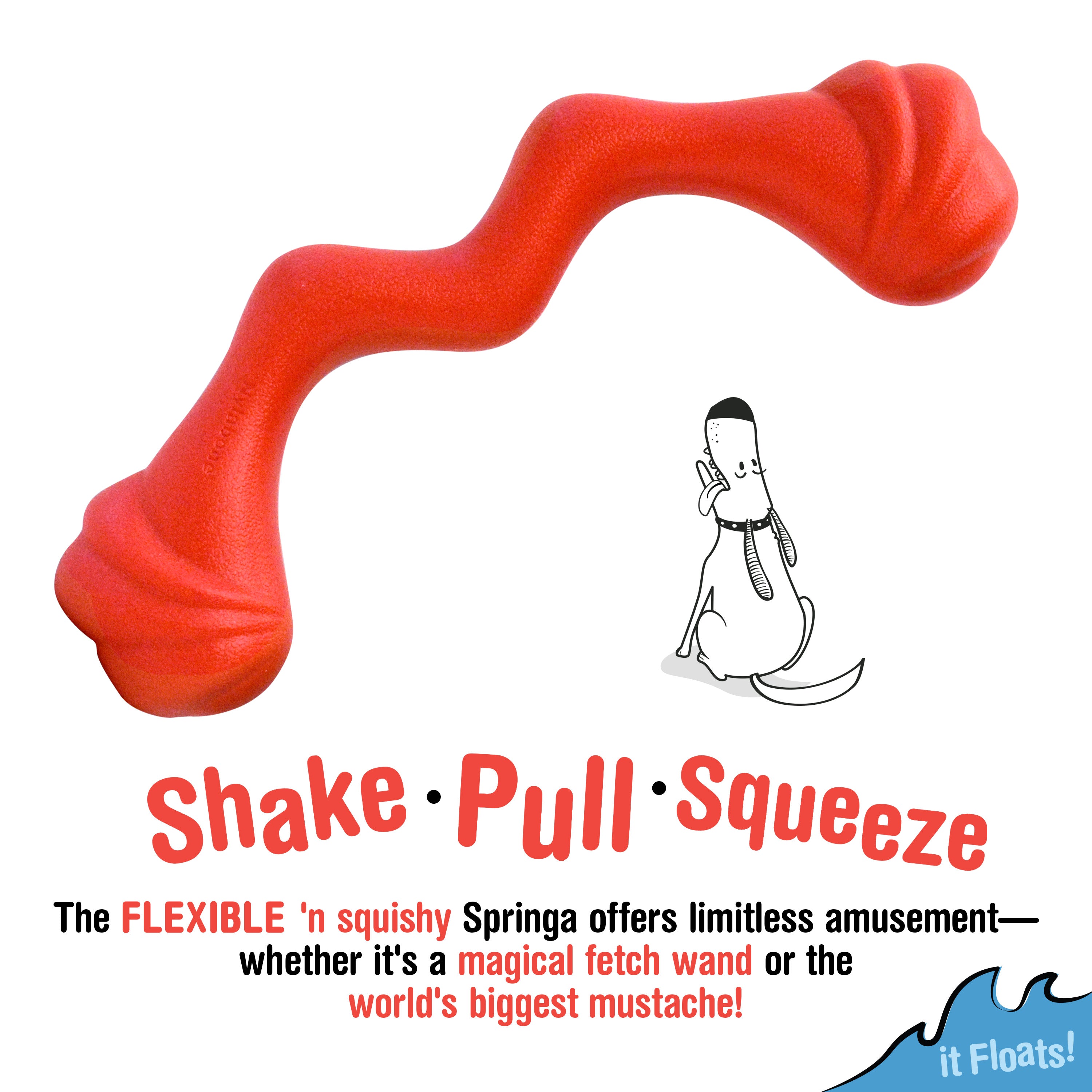 Nylabone Creative Play Springa Dog Pull Toy Red, 1ea/Large/Giant Up To 50 Lbs. 1 ct