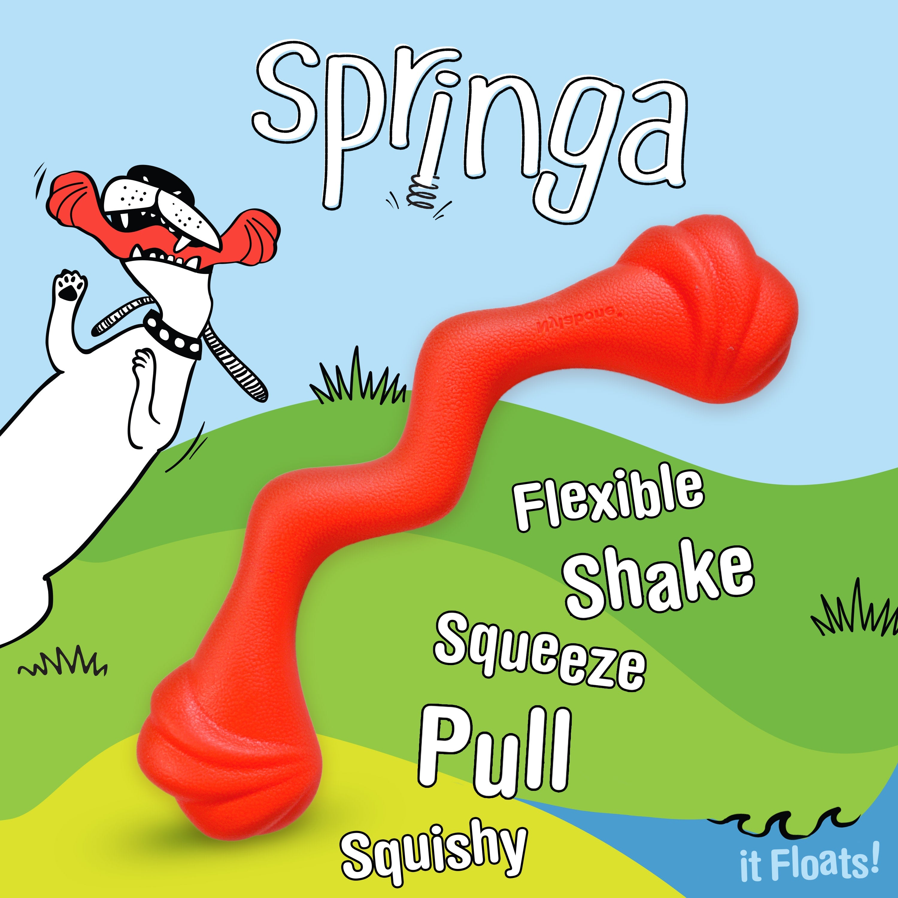 Nylabone Creative Play Springa Dog Pull Toy Red, 1ea/Large/Giant Up To 50 Lbs. 1 ct