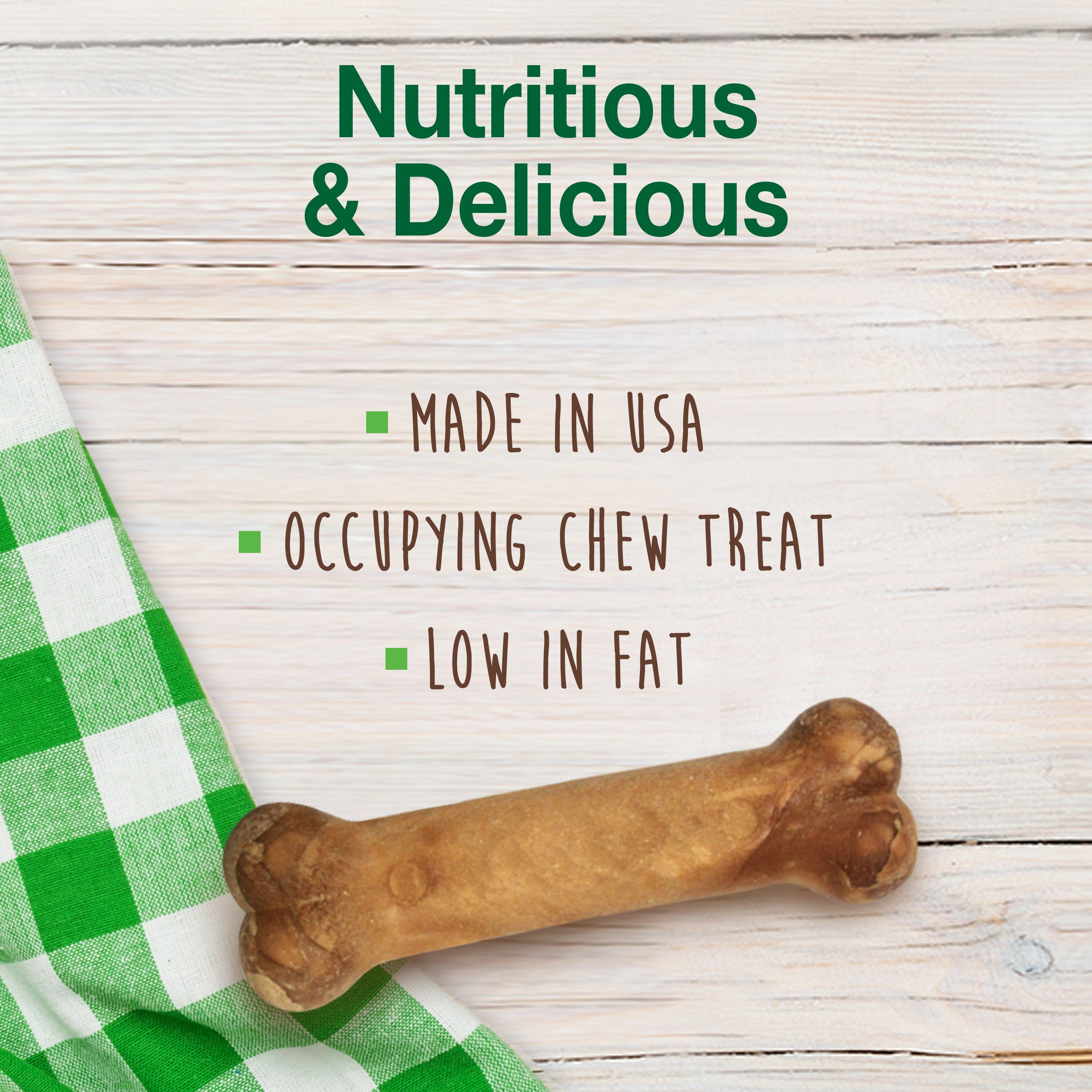 Nylabone Healthy Edibles AllNatural Long Lasting Bacon Chew Treats Bacon, Medium/Wolf Up To 35 Lbs. 12 ct