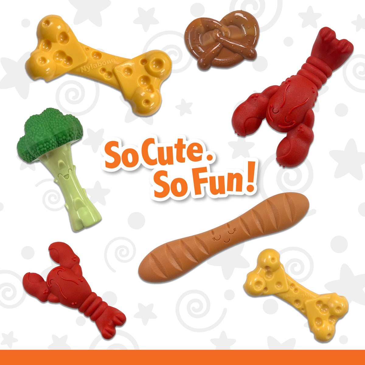 Nylabone Power Chew Broccoli Dog Toy Cheesy Bacon Large
