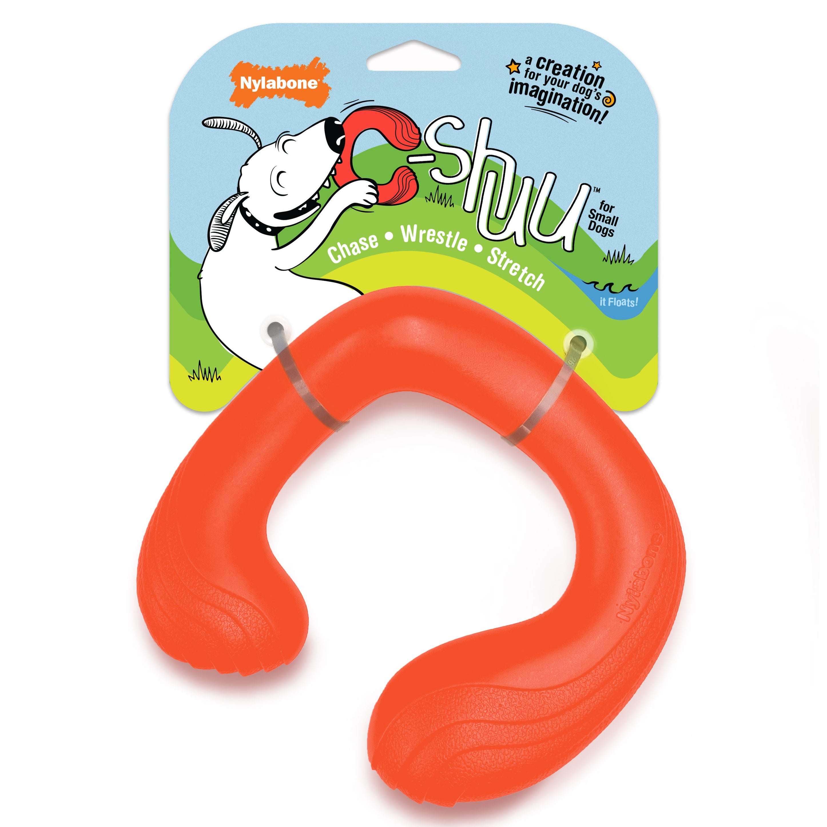 Nylabone Creative Play CShuu Dog Chase Toy Red, 1ea/SMall/Regular Up To 25 Ibs. 1 ct