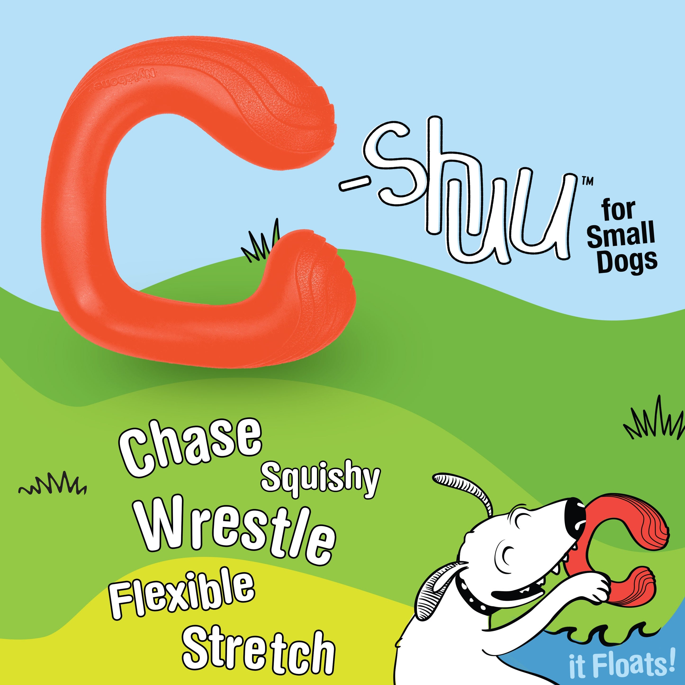 Nylabone Creative Play CShuu Dog Chase Toy Red, 1ea/SMall/Regular Up To 25 Ibs. 1 ct