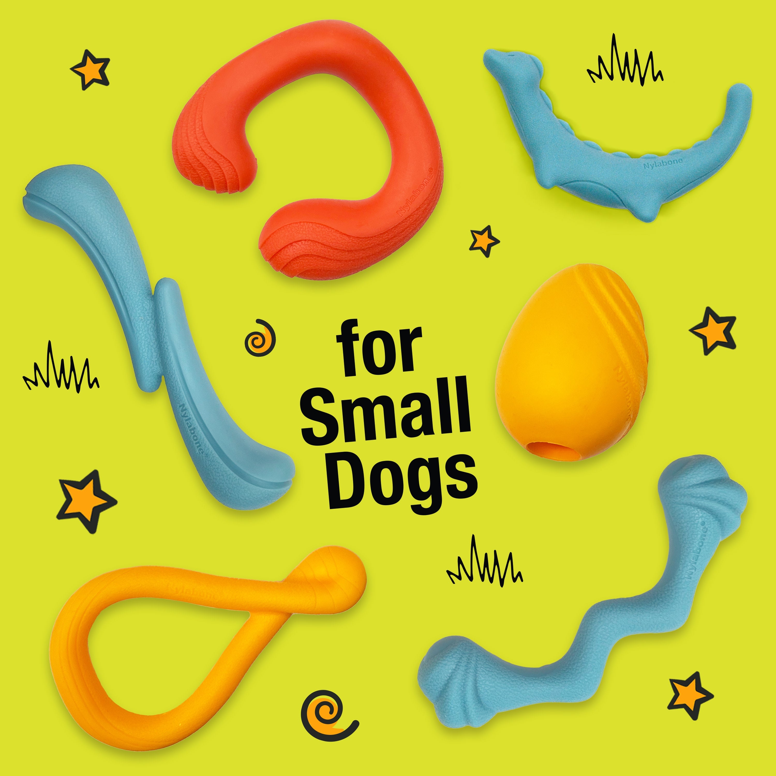 Nylabone Creative Play Eggi Dog Treat Toy Orange, 1ea/SMall/Regular Up To 25 Ibs. 1 ct