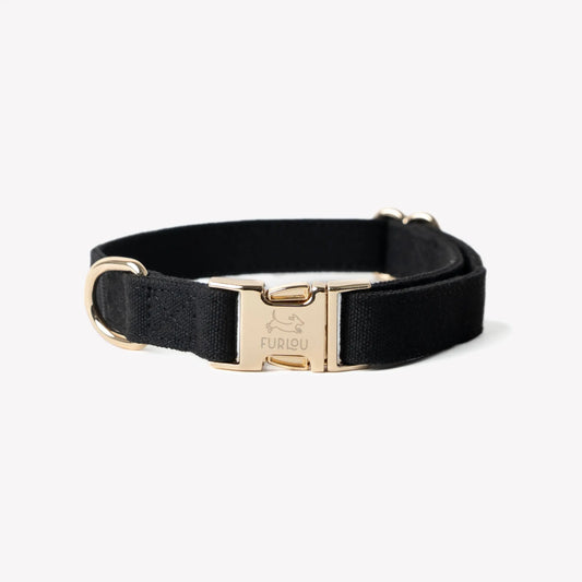 'Black' - Canvas Dog Collar FURLOU