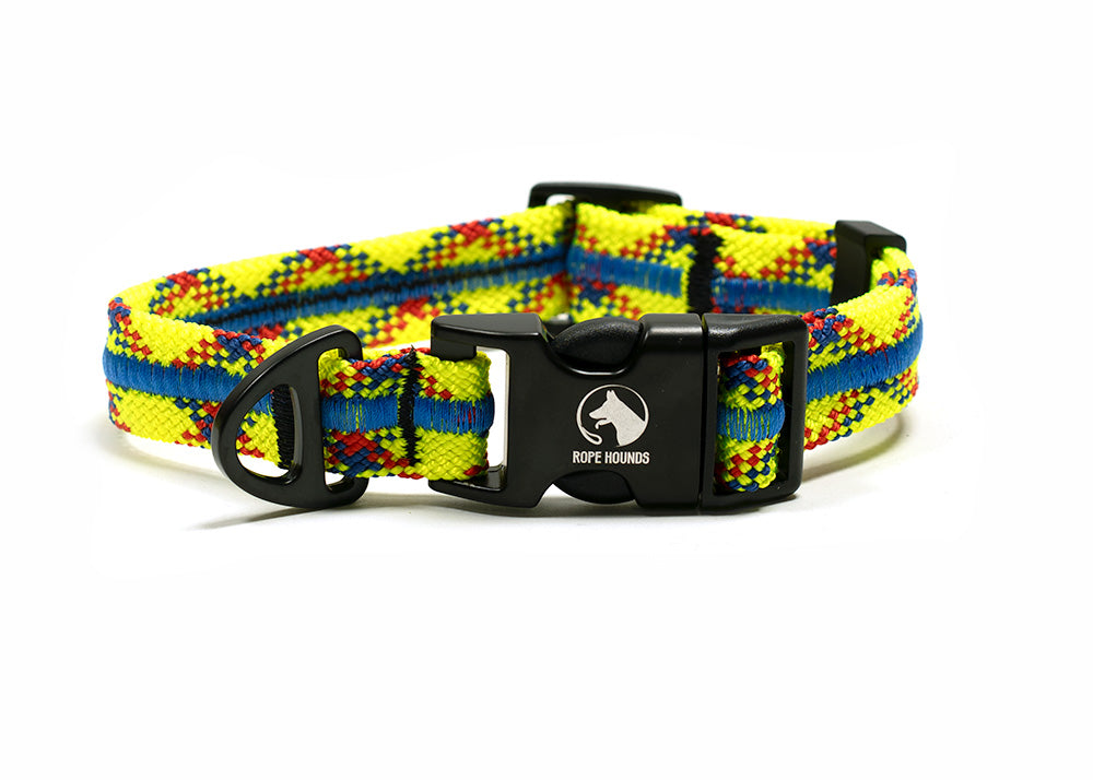Adventure Dog Collar - Greens/Yellows