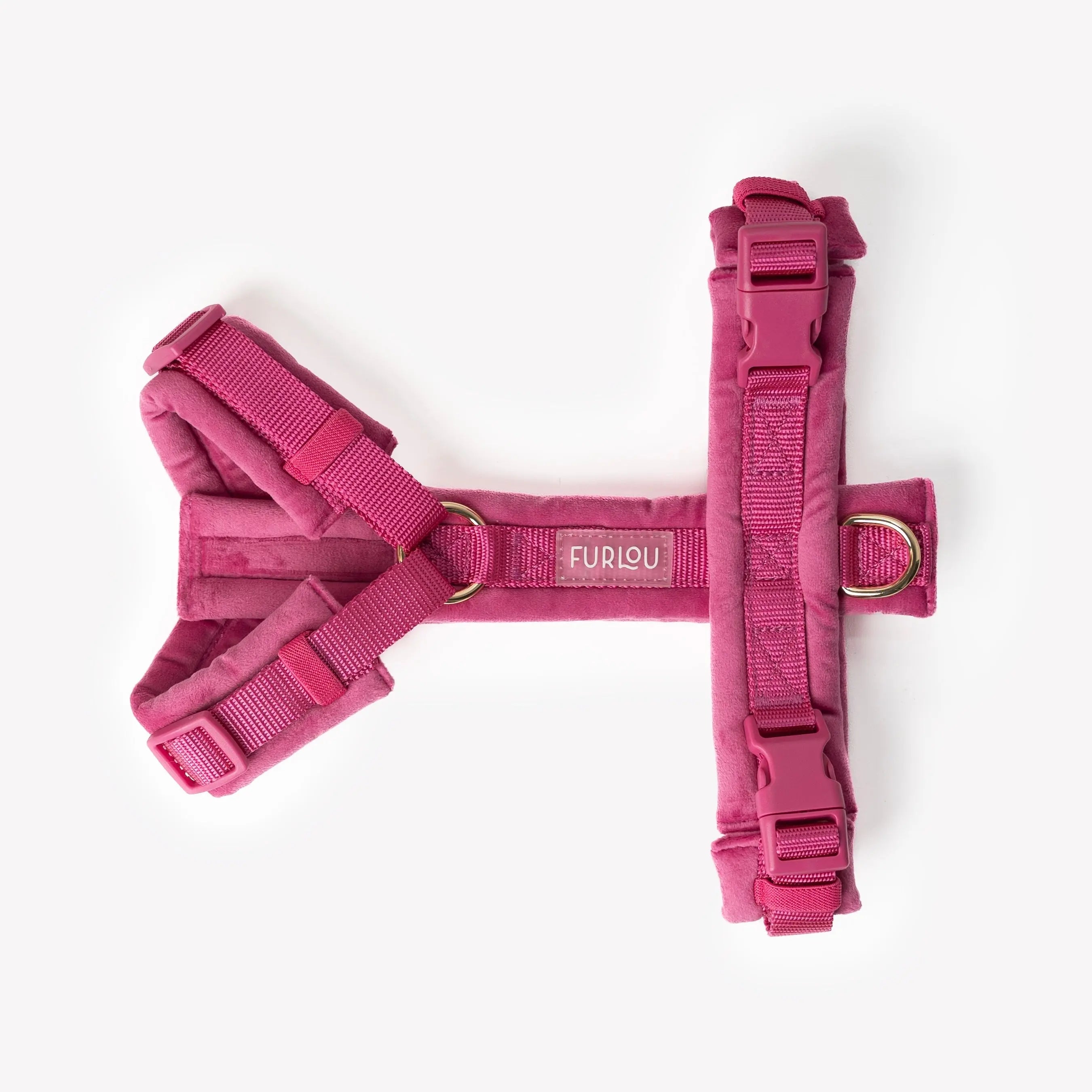 Magenta - Velvet Dog Harness FURLOU